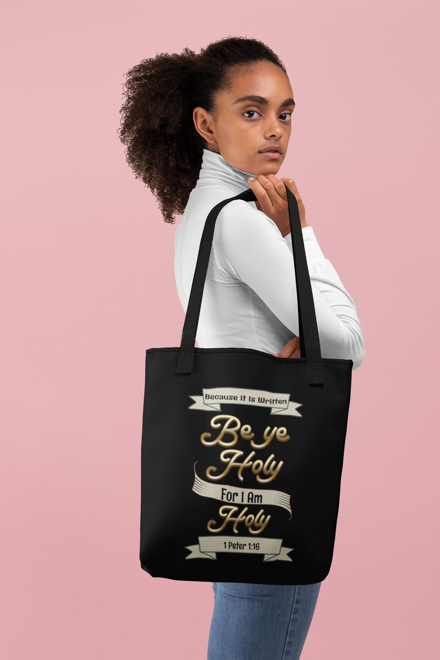 Be Ye Holy For I am Holy, Christian Tote Bag, Inspirational, Bible Faith