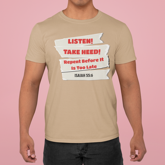 Listen-Take Heed, Christian, Faith-Based, Repentance