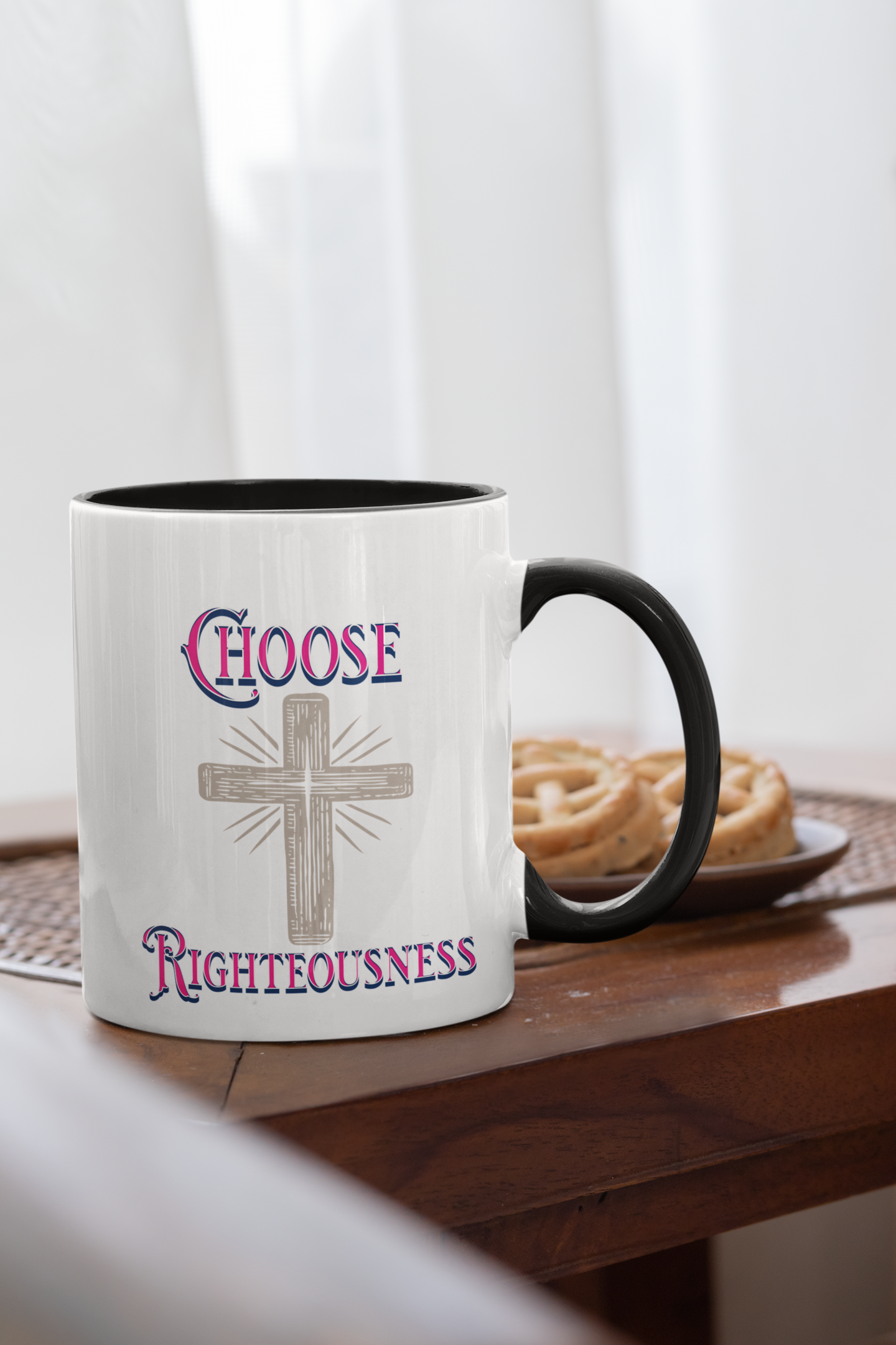 Choose Righteousness- Motivational Coffee Cup, Faith-Based