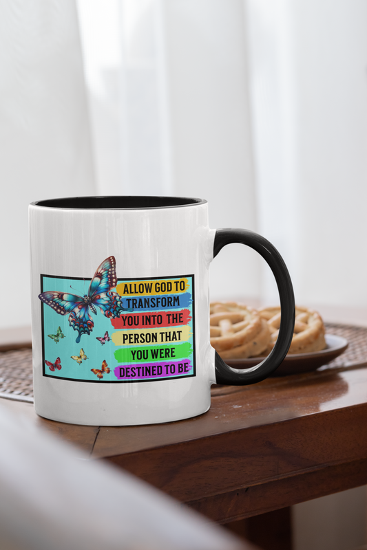 Allow God To Transform You- Motivational Coffee Cup, Faith-Based