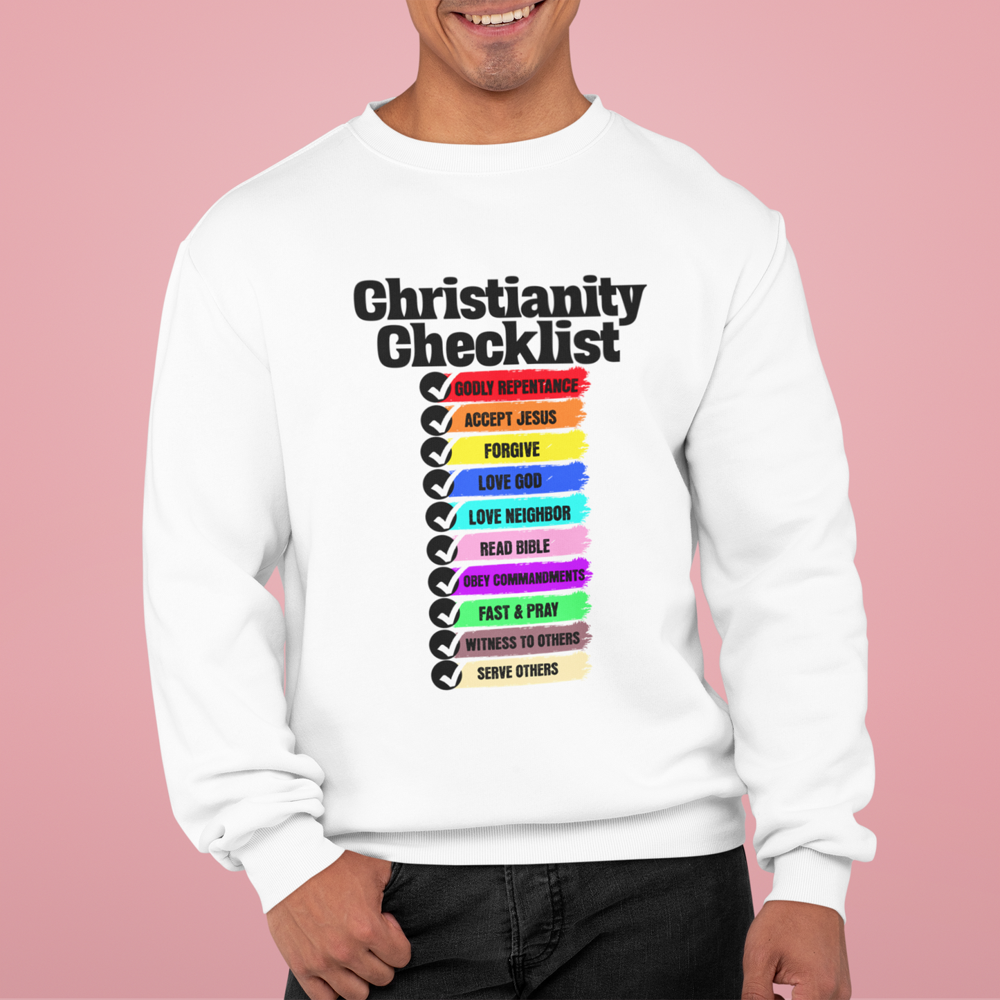 Christianity Checklist, Faith-Based, Repentance, Unisex Heavy Blend Sweatshirt