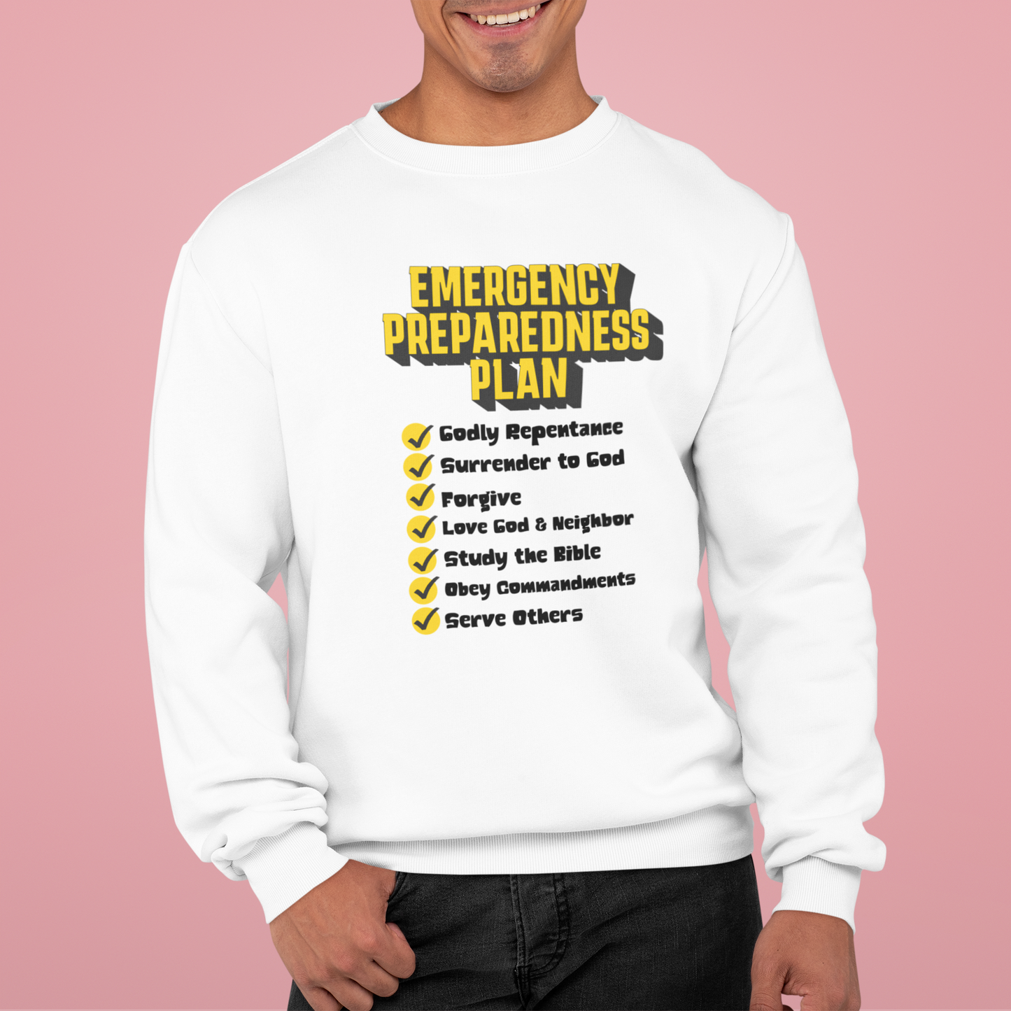 Emergency Preparedness Plan, Faith-Based, Repentance, Unisex Heavy Blend Sweatshirt