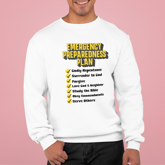 Emergency Preparedness Plan, Faith-Based, Repentance, Unisex Heavy Blend Sweatshirt