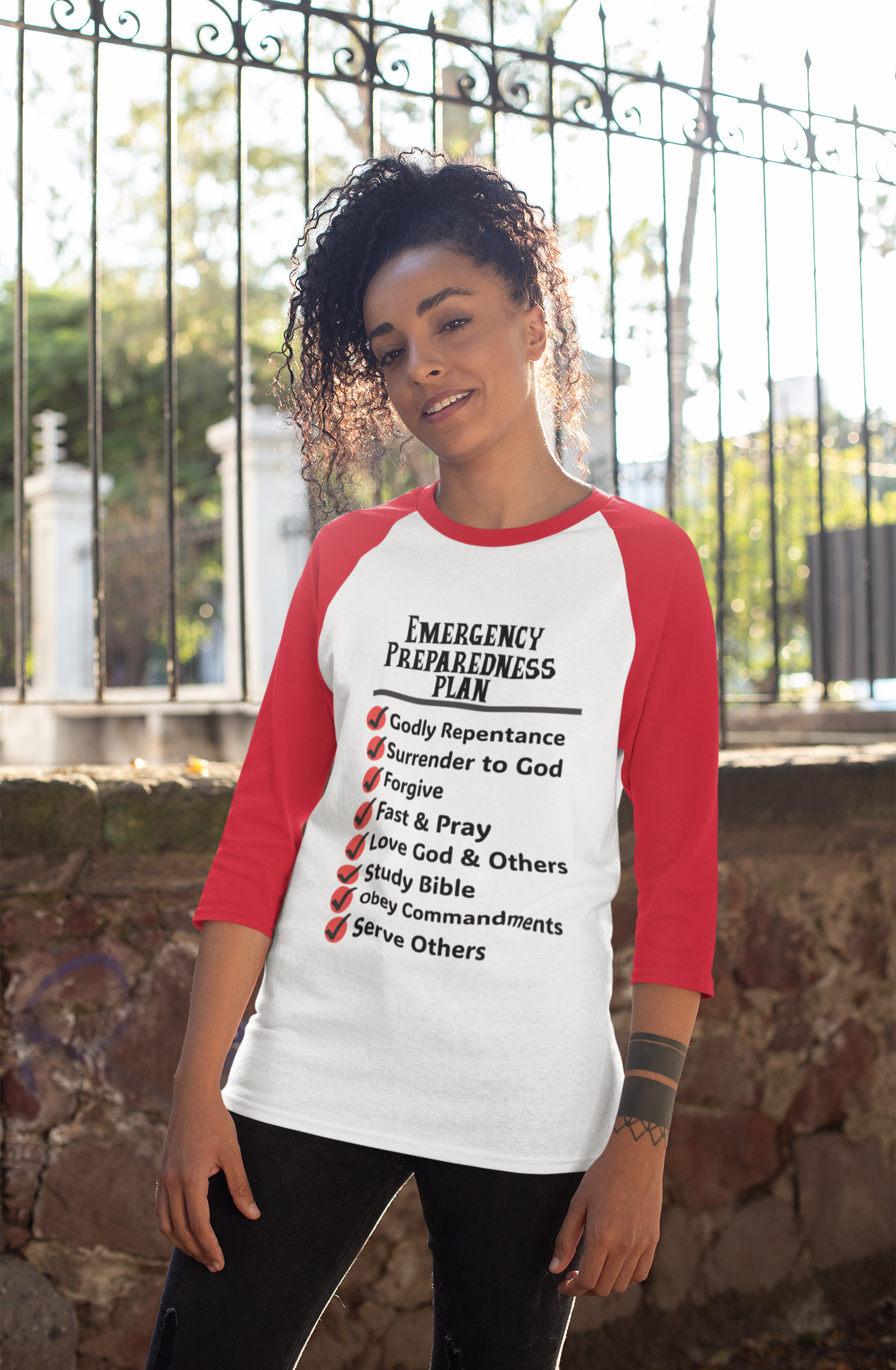 Emergency Preparedness Plan, Christian T-Shirt, Faith-Based