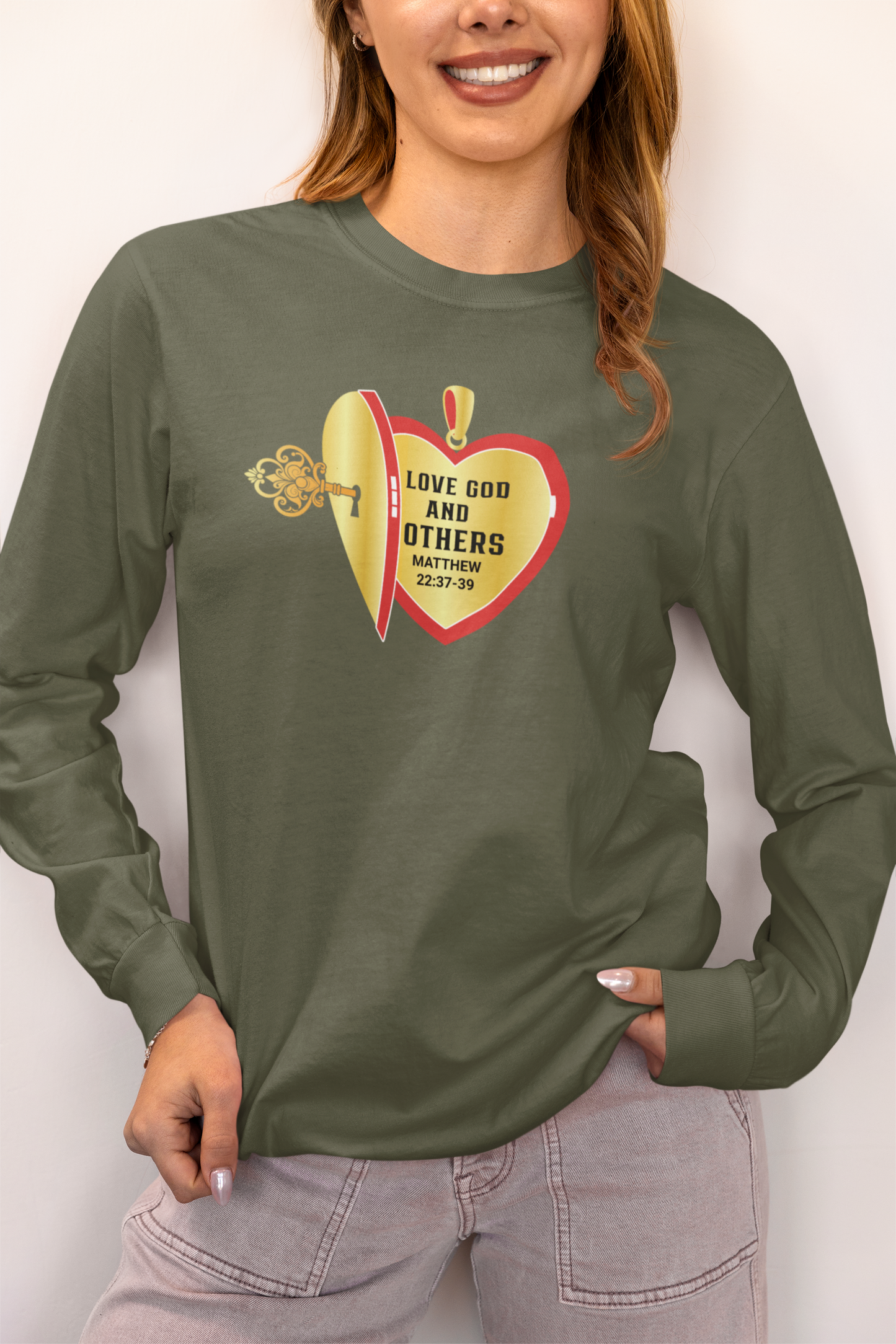 Love God & Others, Long Sleeve Tee — Faith-Based Christian Message Shirt