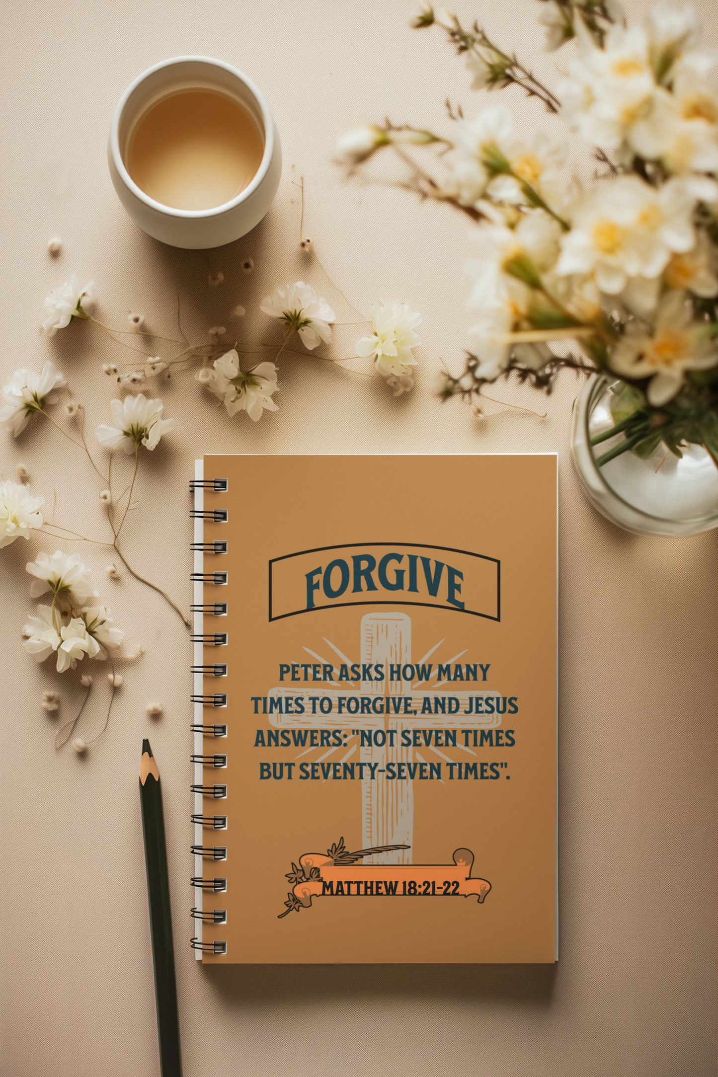 Forgive — Spiral Ruled Journal for Positivity & Gifts, Faith-Based