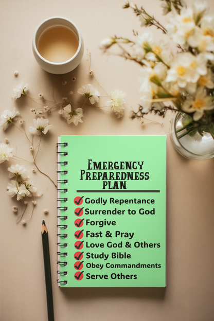 Emergency Preparedness Plan-Spiral Ruled Journal for Positivity & Gifts
