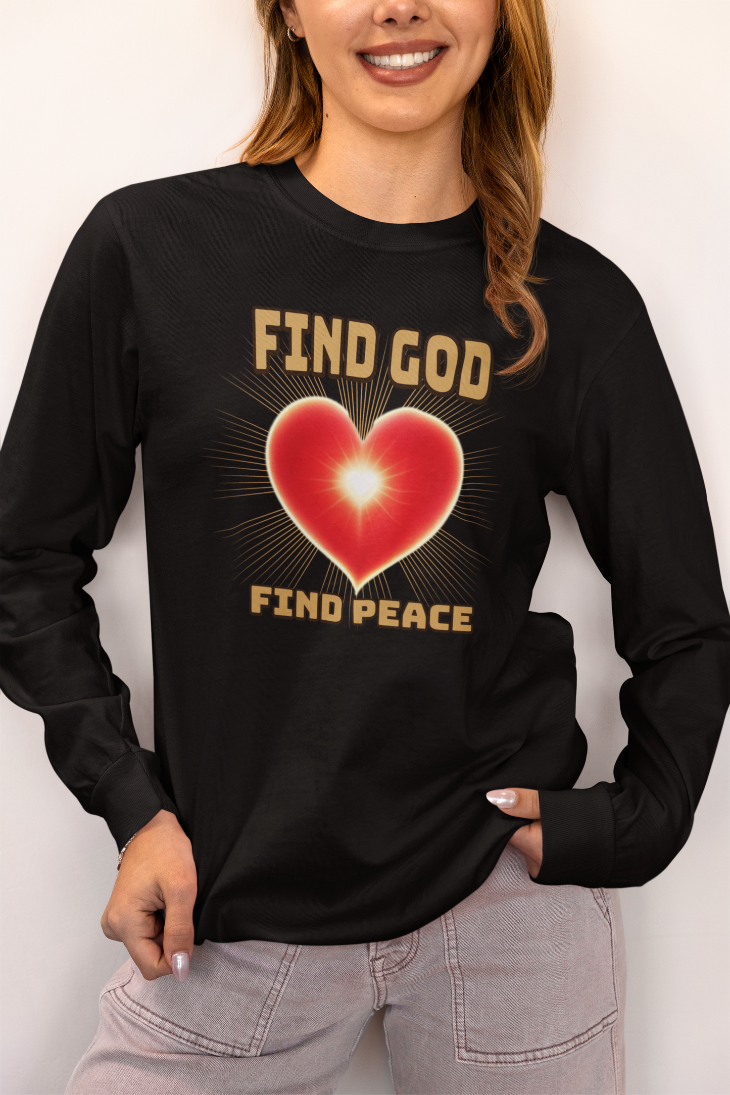 Find God- Find Peace— Faith-Based Christian Message Shirt