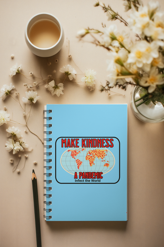 Make Kindness a Pandemic Notebook — Spiral Ruled Journal for Positivity & Gifts, Faith-Based
