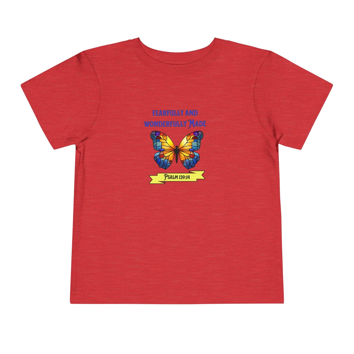Toddler Short Sleeve Tee, Christian, Faith-Based, Fearfully and Wonderfully Made