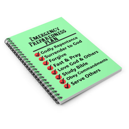Emergency Preparedness Plan-Spiral Ruled Journal for Positivity & Gifts