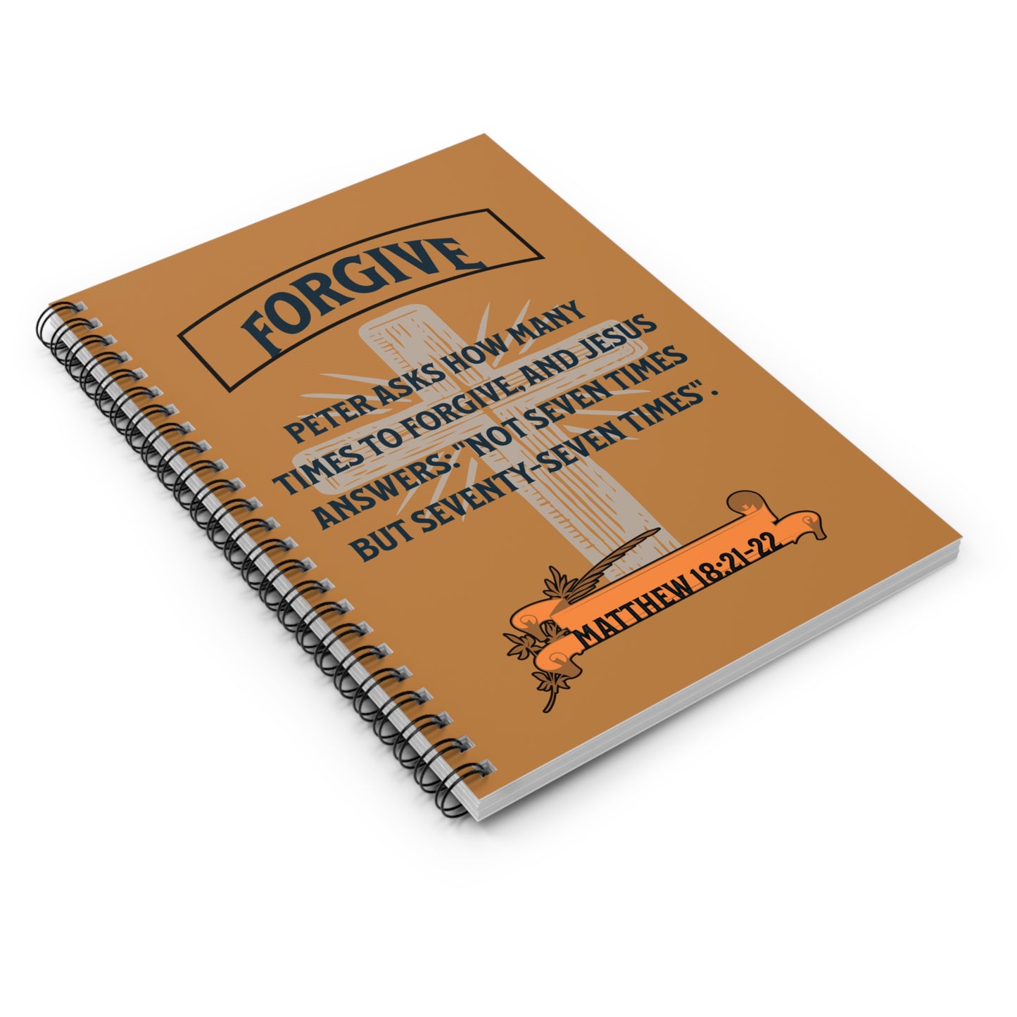 Forgive — Spiral Ruled Journal for Positivity & Gifts, Faith-Based