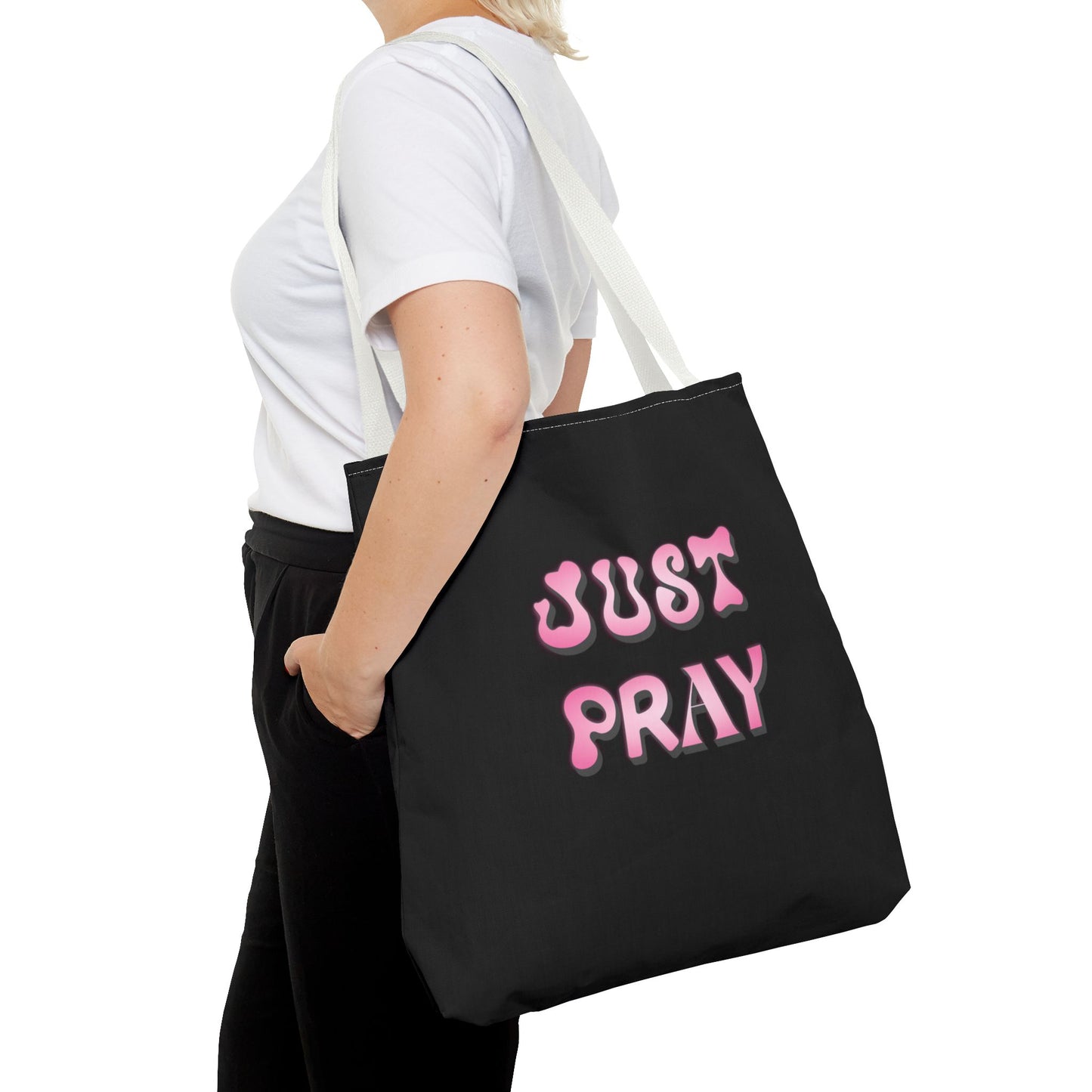 Just Pray Tote, Christian Tote Bag, Inspirational Christian Gift, Bible Faith