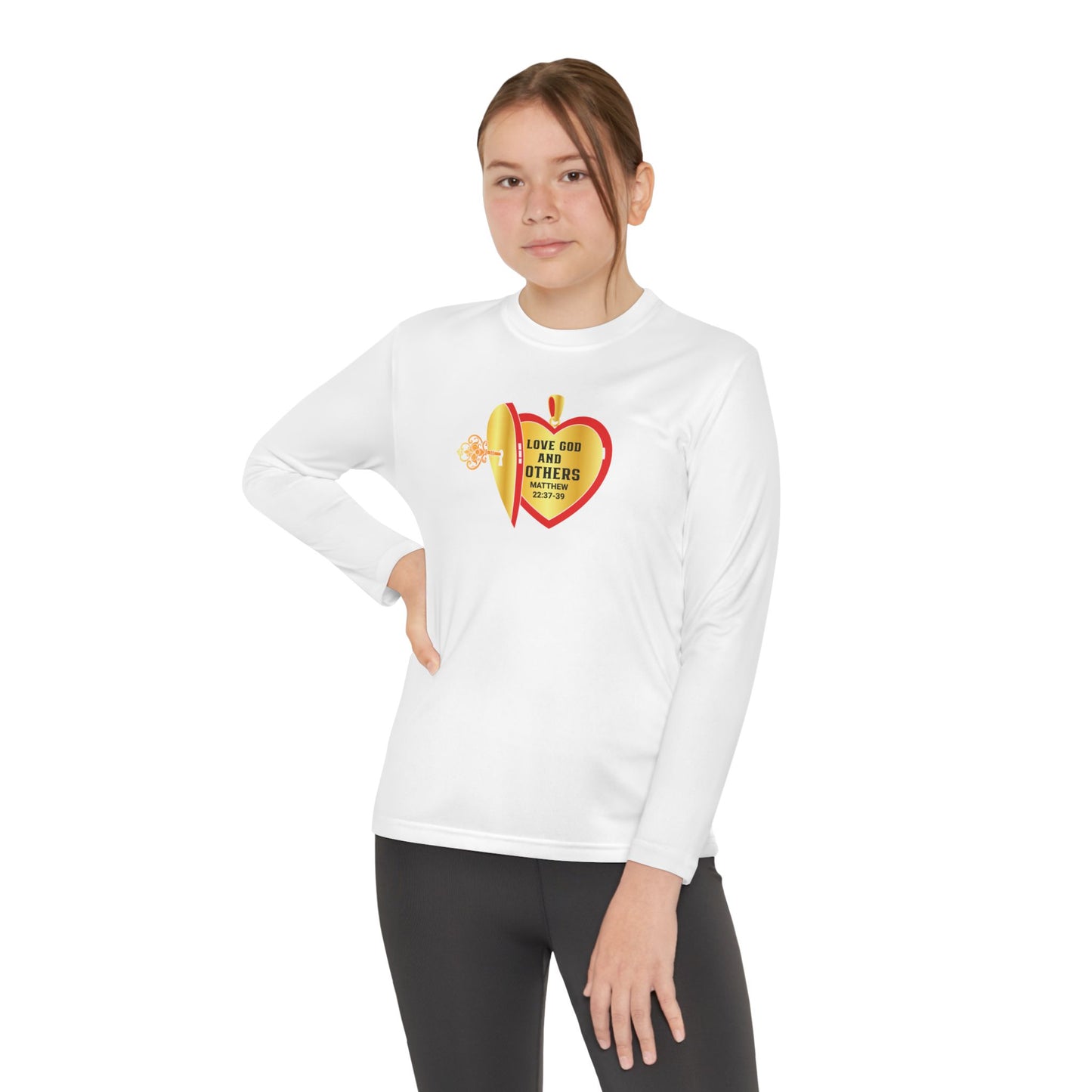Love God & Others, Youth Long Sleeve Tee — Christian, Faith-Based