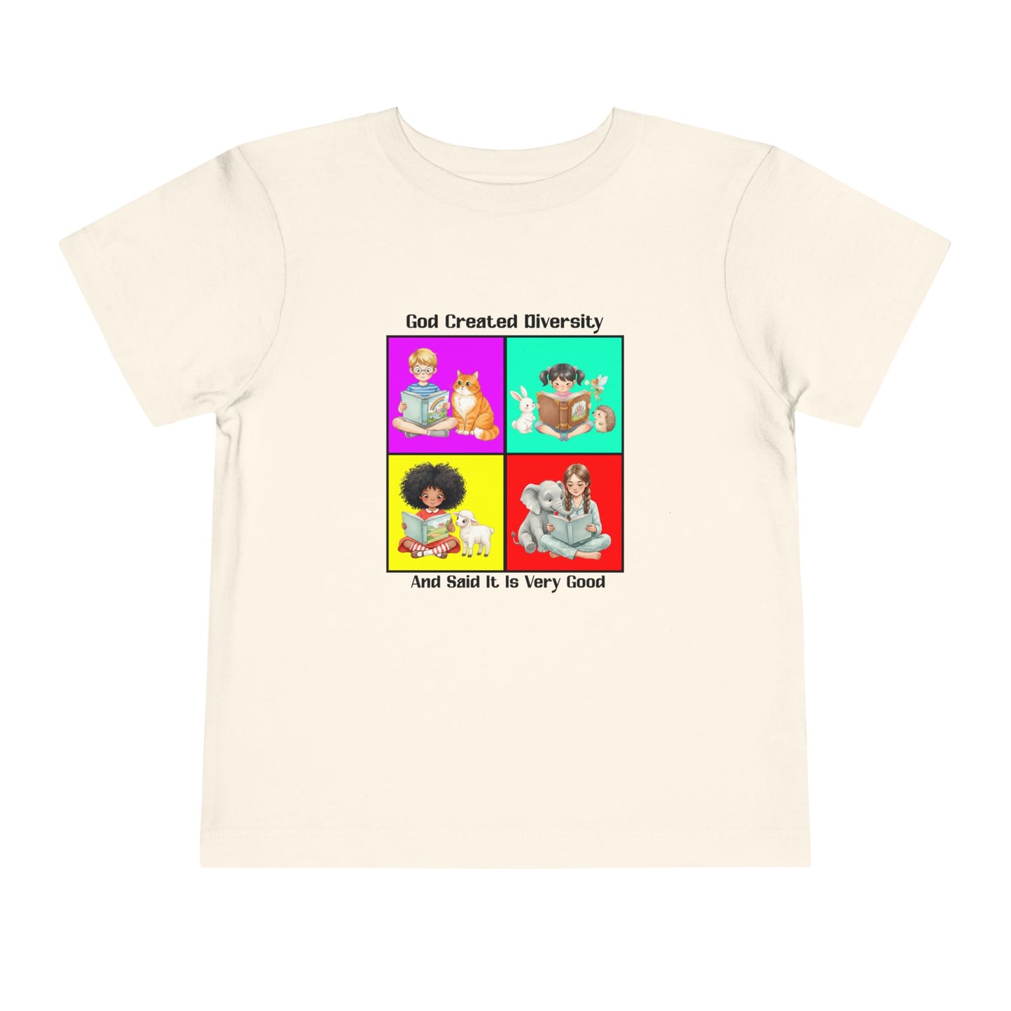 Toddler Short Sleeve Tee, Christian, Faith-Based, Diversity Design