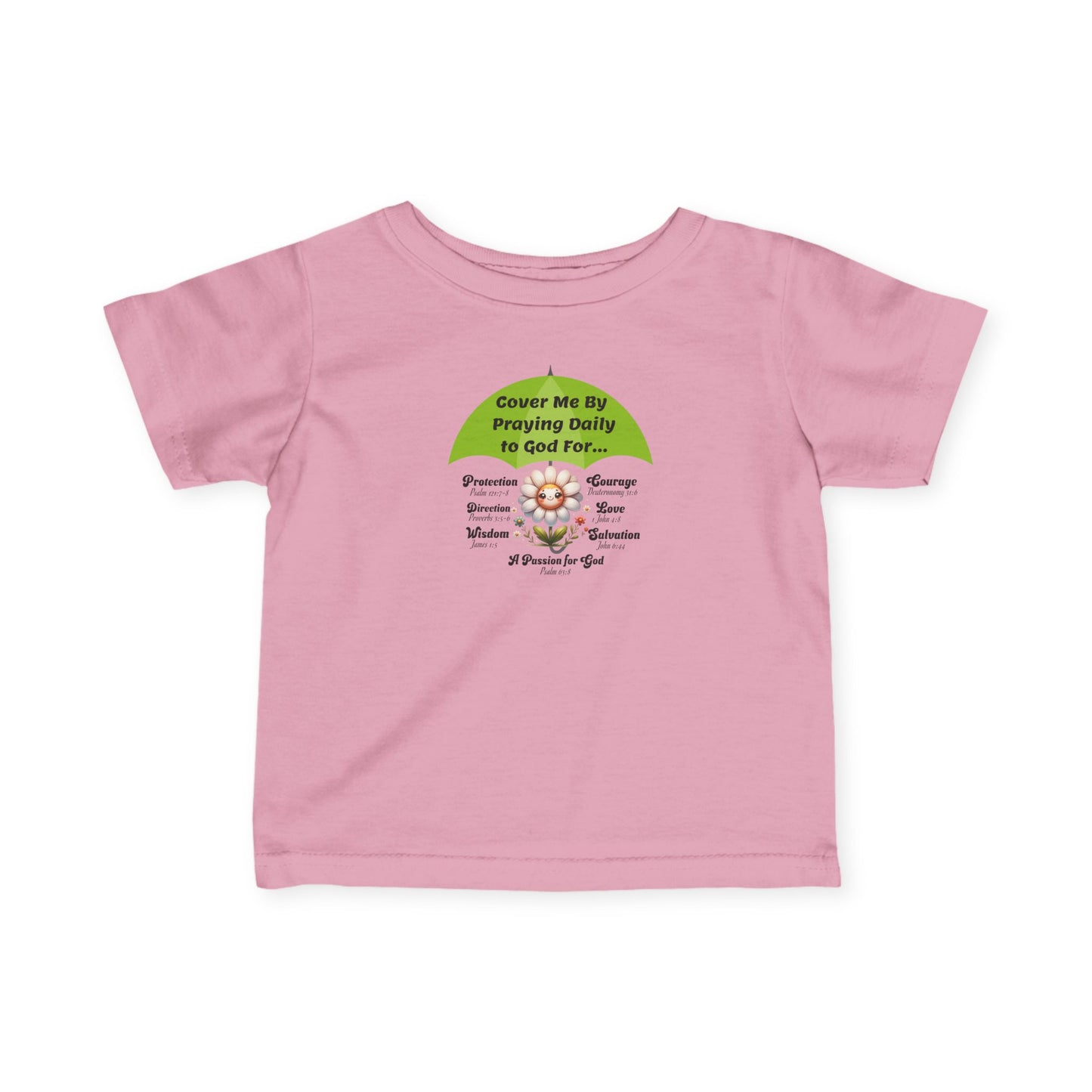 Infant Tee - "Cover Me By Praying Daily" Christian Baby Shirt | Religious Infant Top