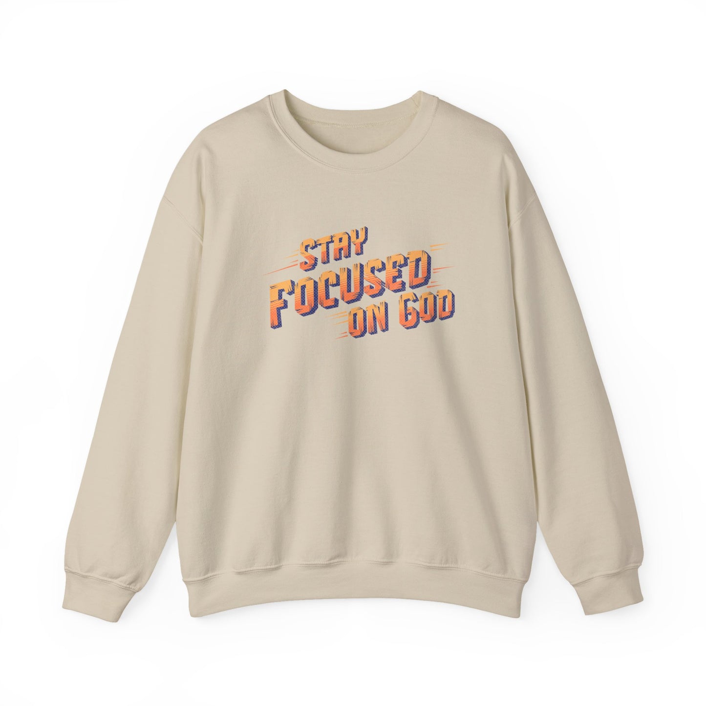 Stay Focused on God, Faith-Based, Repentance, Unisex Heavy Blend Sweatshirt