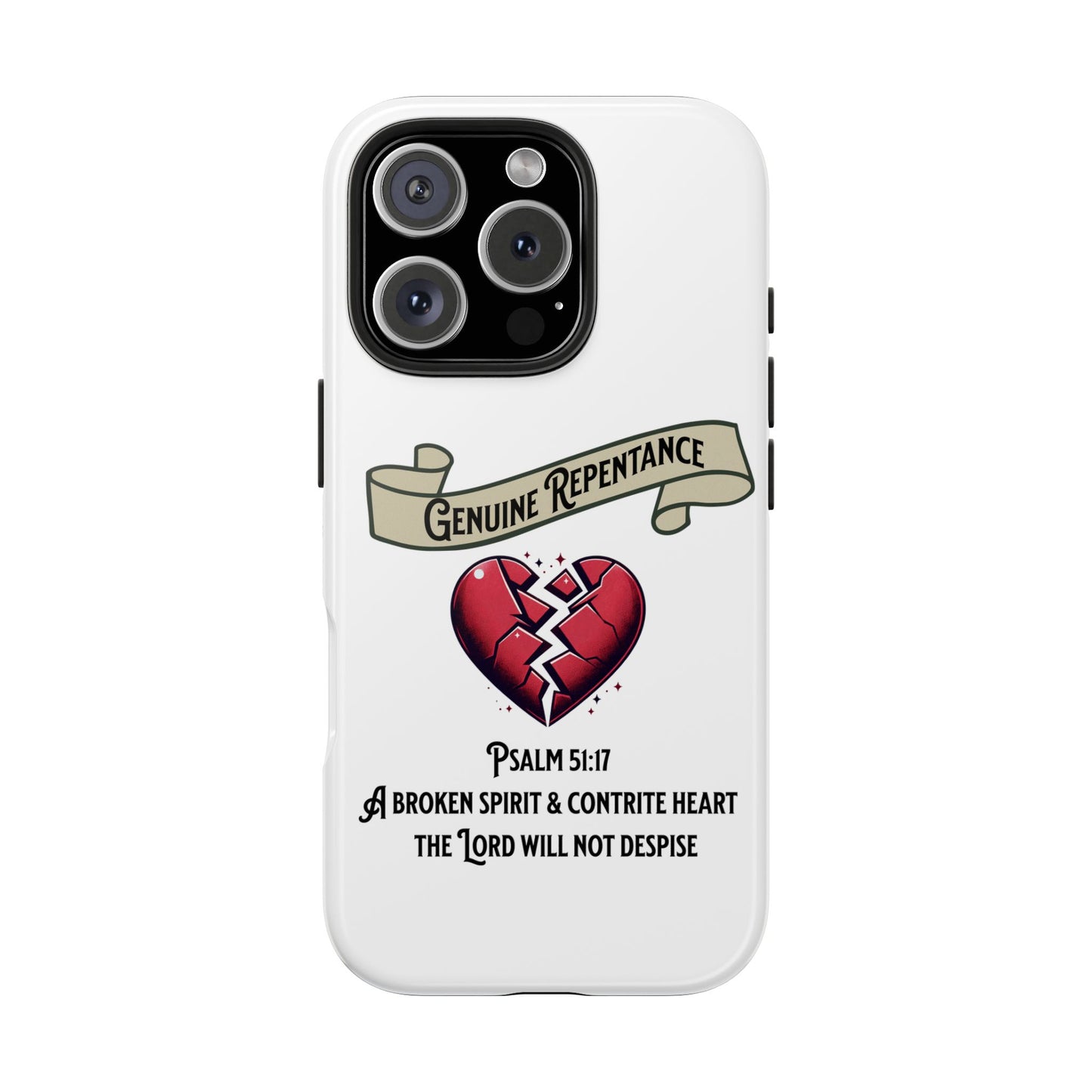 Genuine Repentance, Phone Case, Christian, Faith-Based