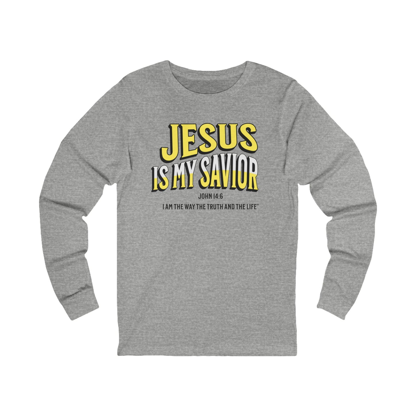 Jesus is My Savior, Long Sleeve Tee — Faith-Based Christian Message Shirt