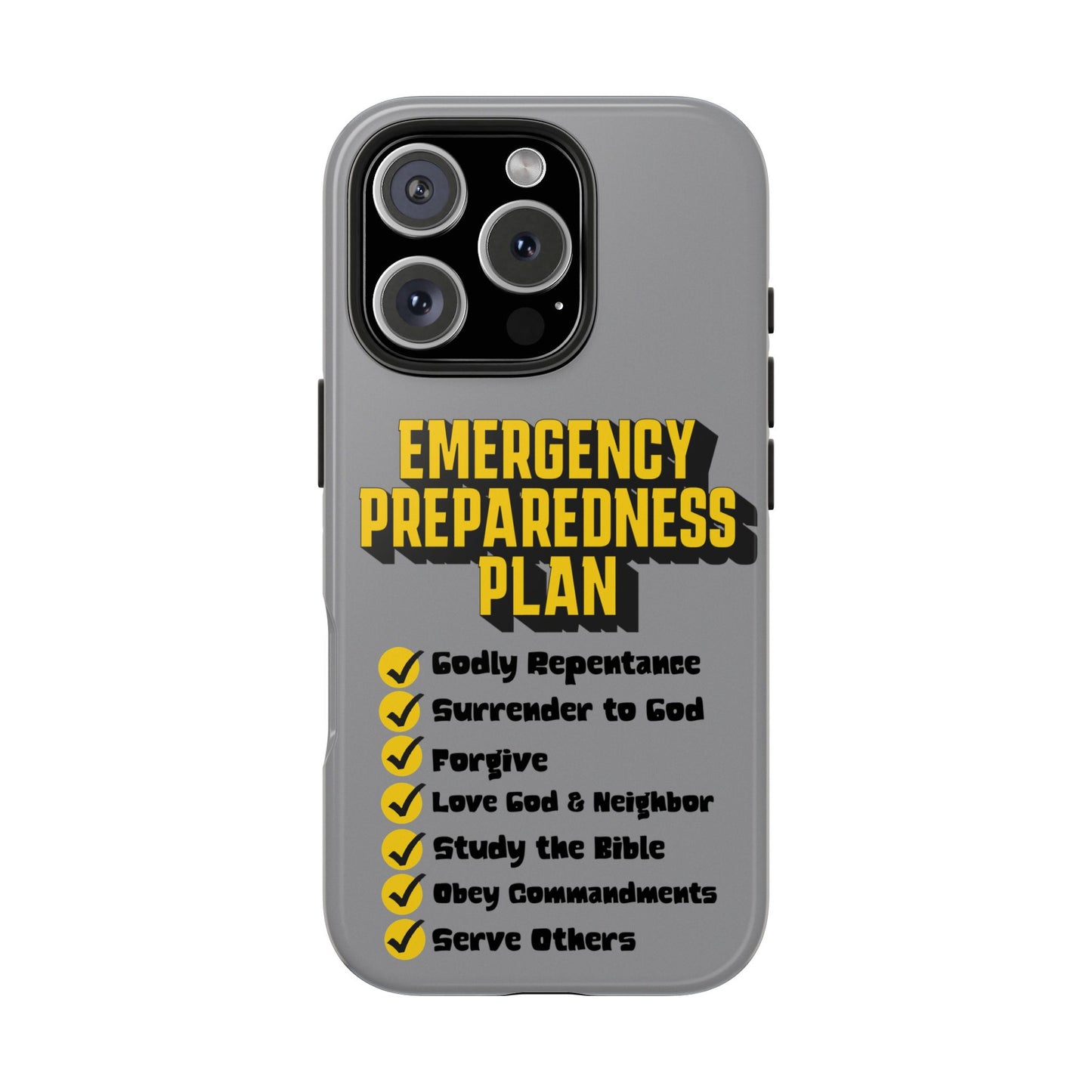 Emergency Preparedness Plan, Phone Case, Christian, Faith-Based