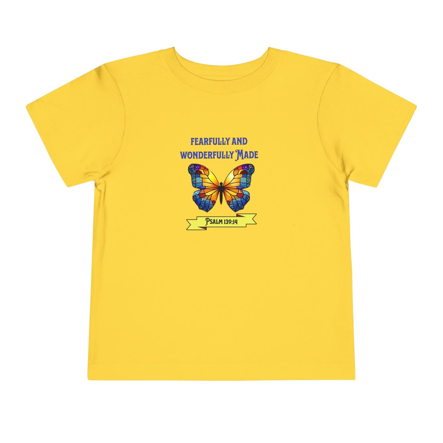 Toddler Short Sleeve Tee, Christian, Faith-Based, Fearfully and Wonderfully Made