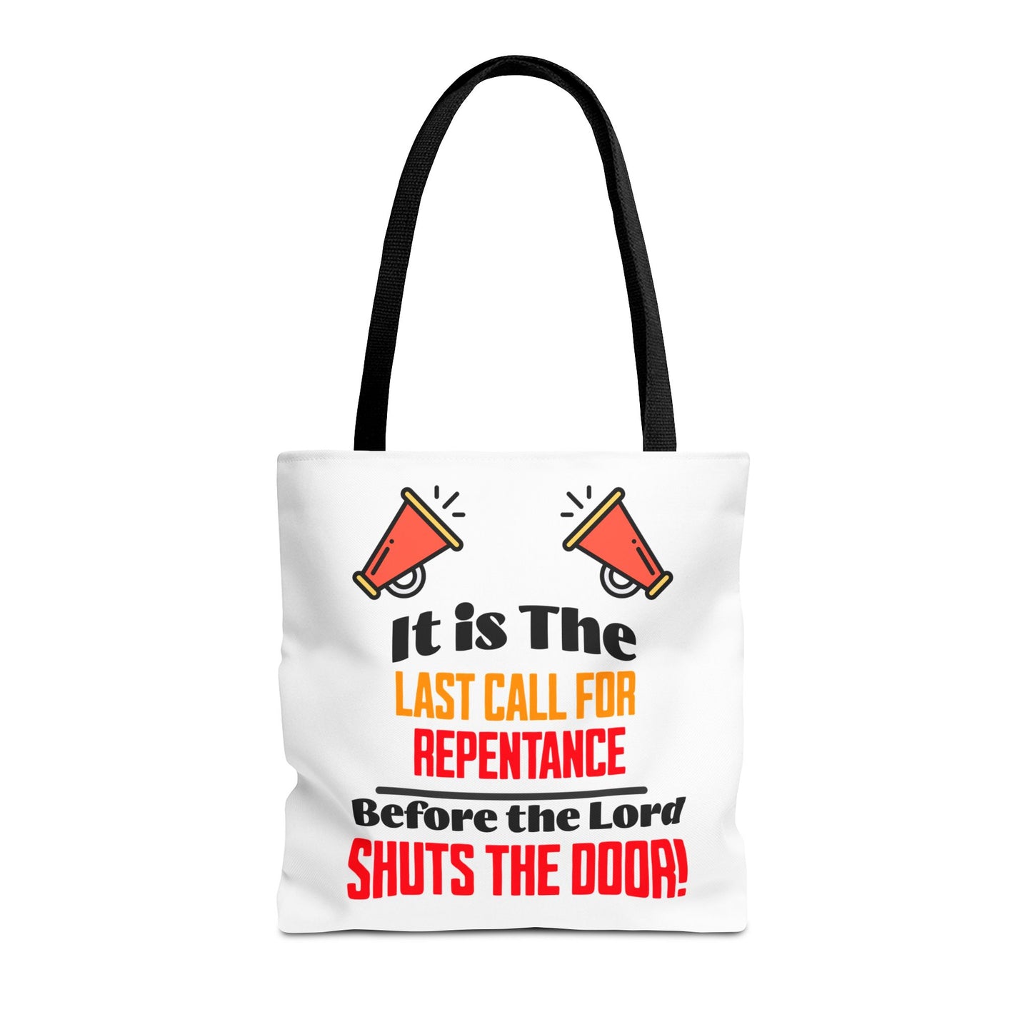 Last Call for Repentance, Christian Tote Bag, Inspirational Christian Gift, Bible Faith