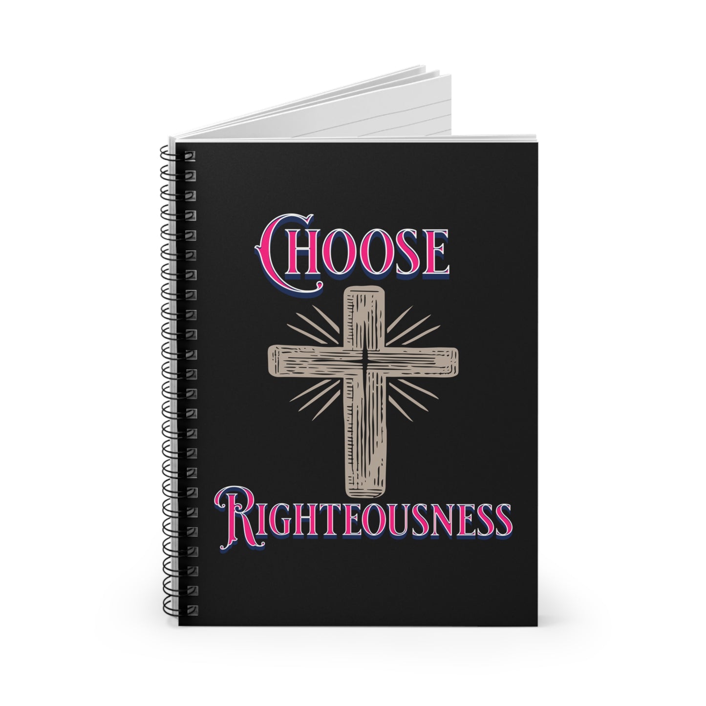 Choose Righteousness, Spiral Ruled Journal for Positivity, Faith-Based