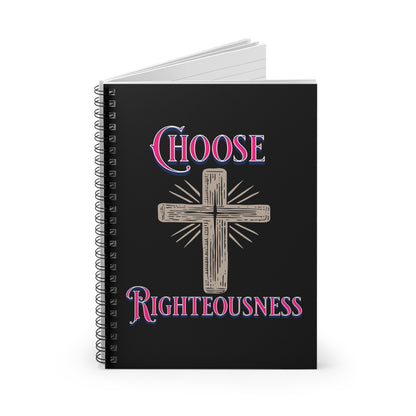 Choose Righteousness, Spiral Ruled Journal for Positivity, Faith-Based