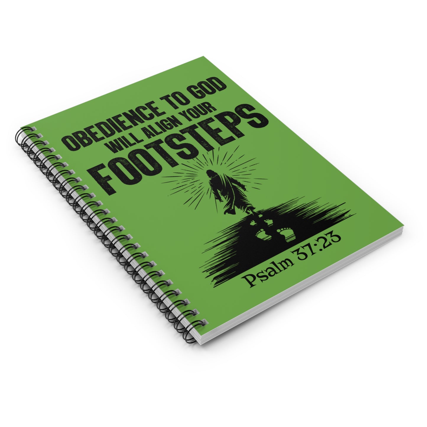 Obedience to God Will Align Your Footstep-Spiral Ruled Journal for Positivity & Gifts