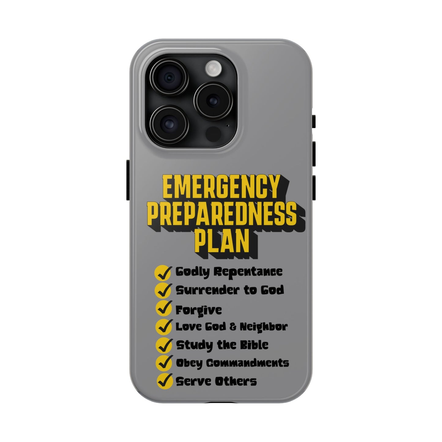 Emergency Preparedness Plan, Phone Case, Christian, Faith-Based