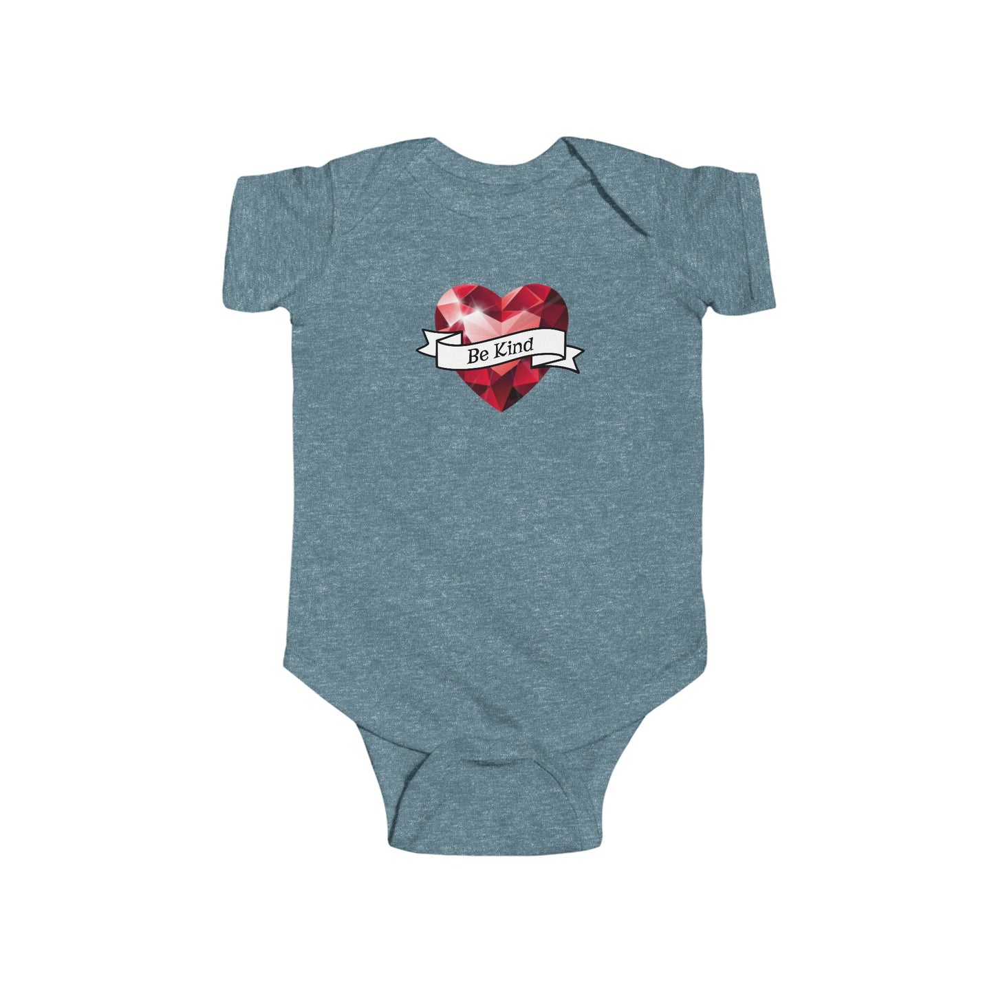 Infant Bodysuit - Red Heart "Be Kind" Graphic Baby Onesie, Faith, Christian