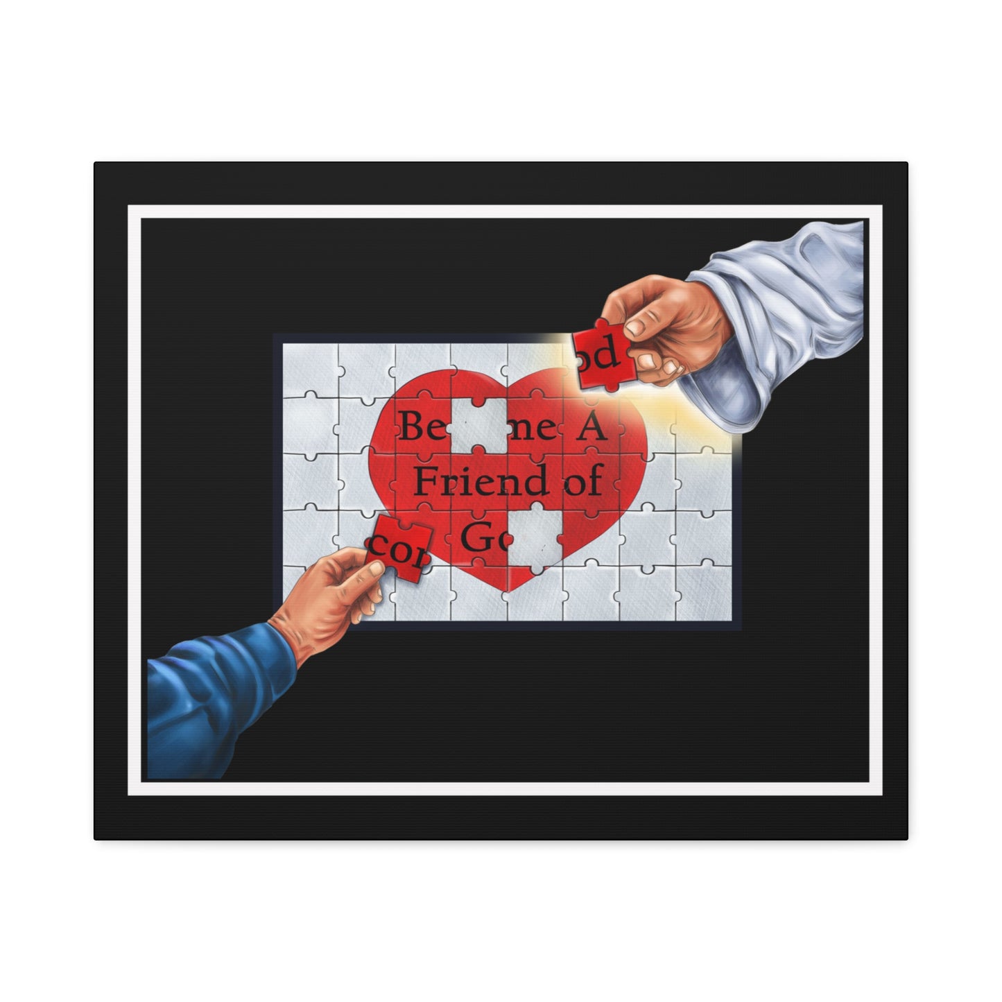 Become a Friend of God Puzzle Design, Faith-Based, Christian, Matte Canvas, Stretched