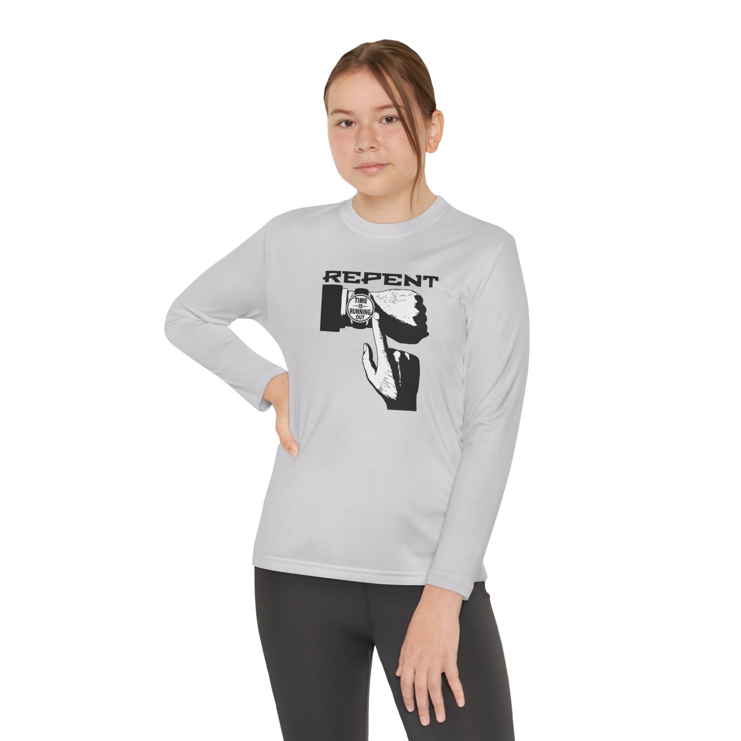 Time is Running Out, Youth Long Sleeve Tee — Christian, Faith-Based