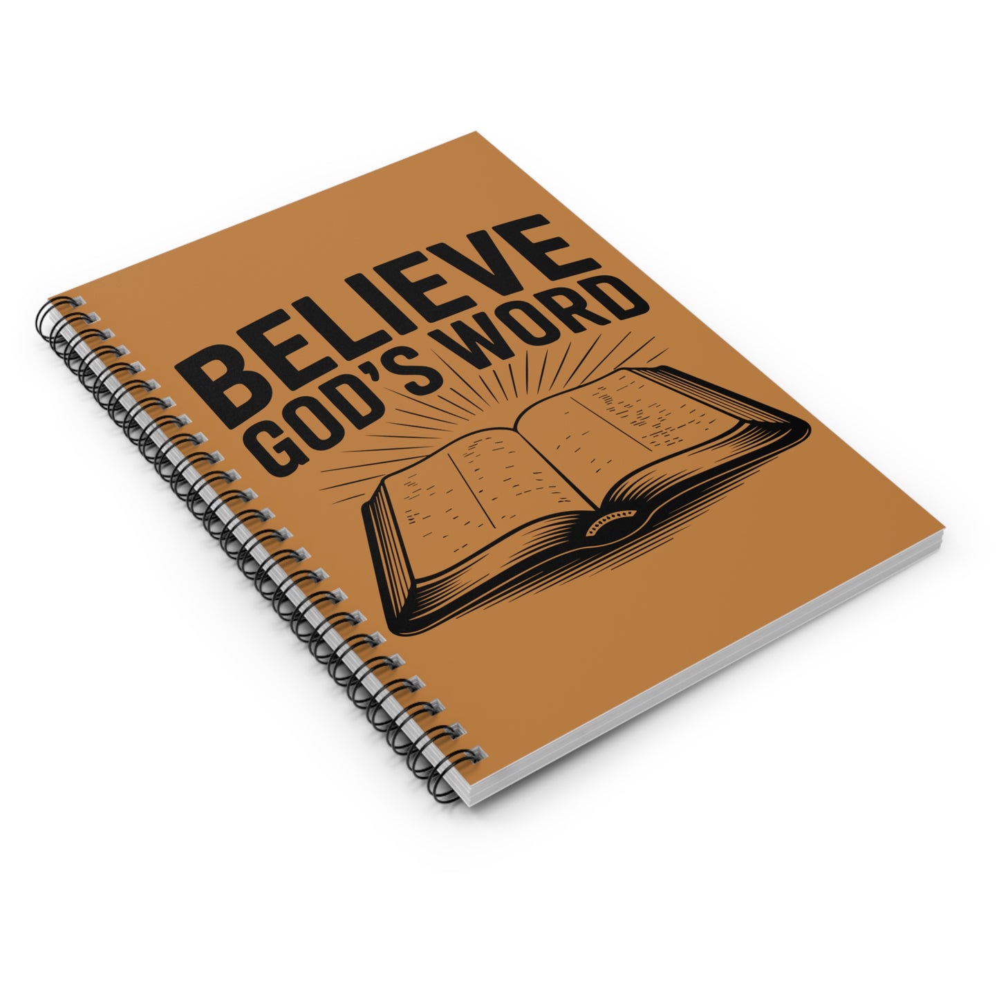 Believe God's Word, Spiral Ruled Journal for Positivity & Gifts