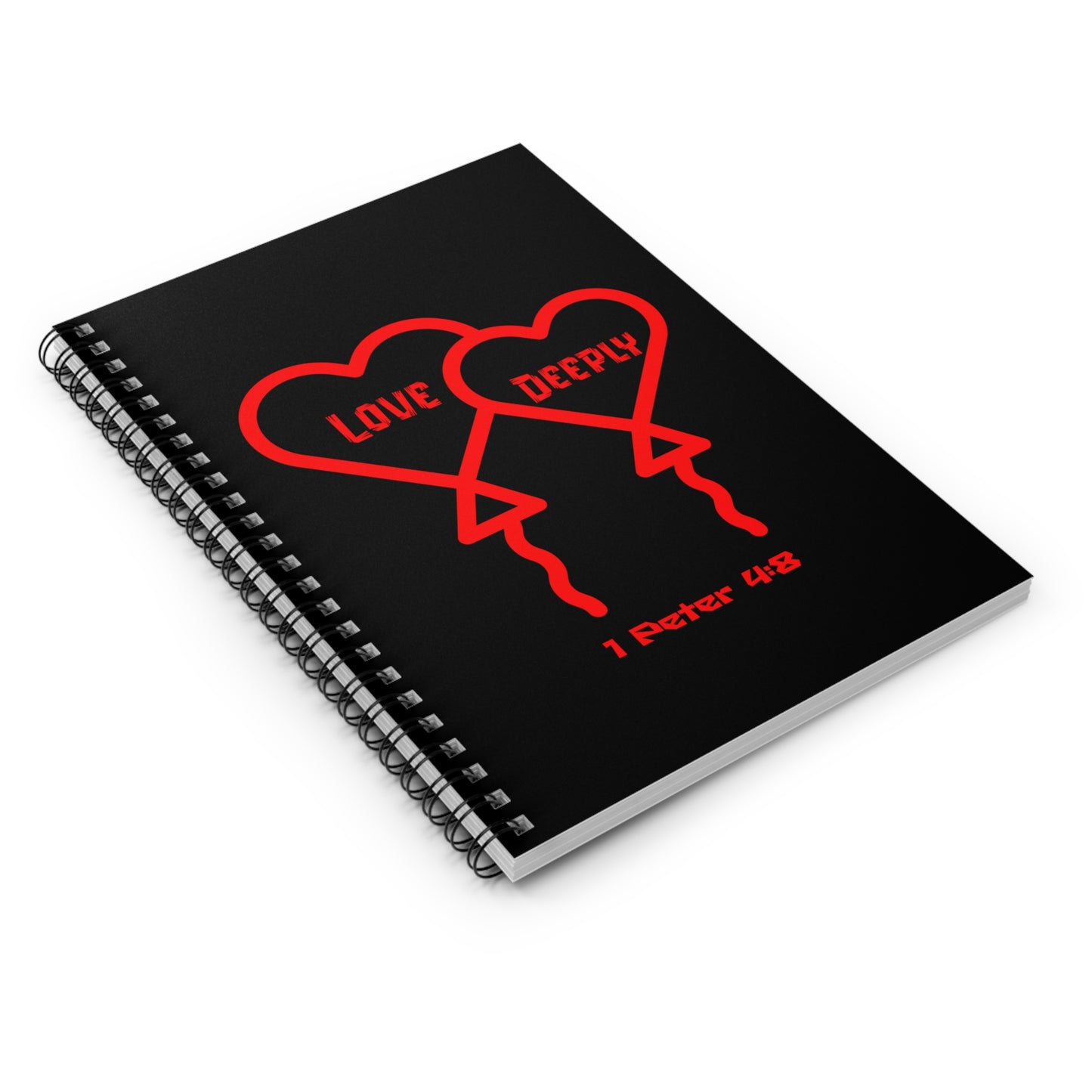 Love Deeply Notebook — Spiral Ruled Journal for Positivity & Gifts