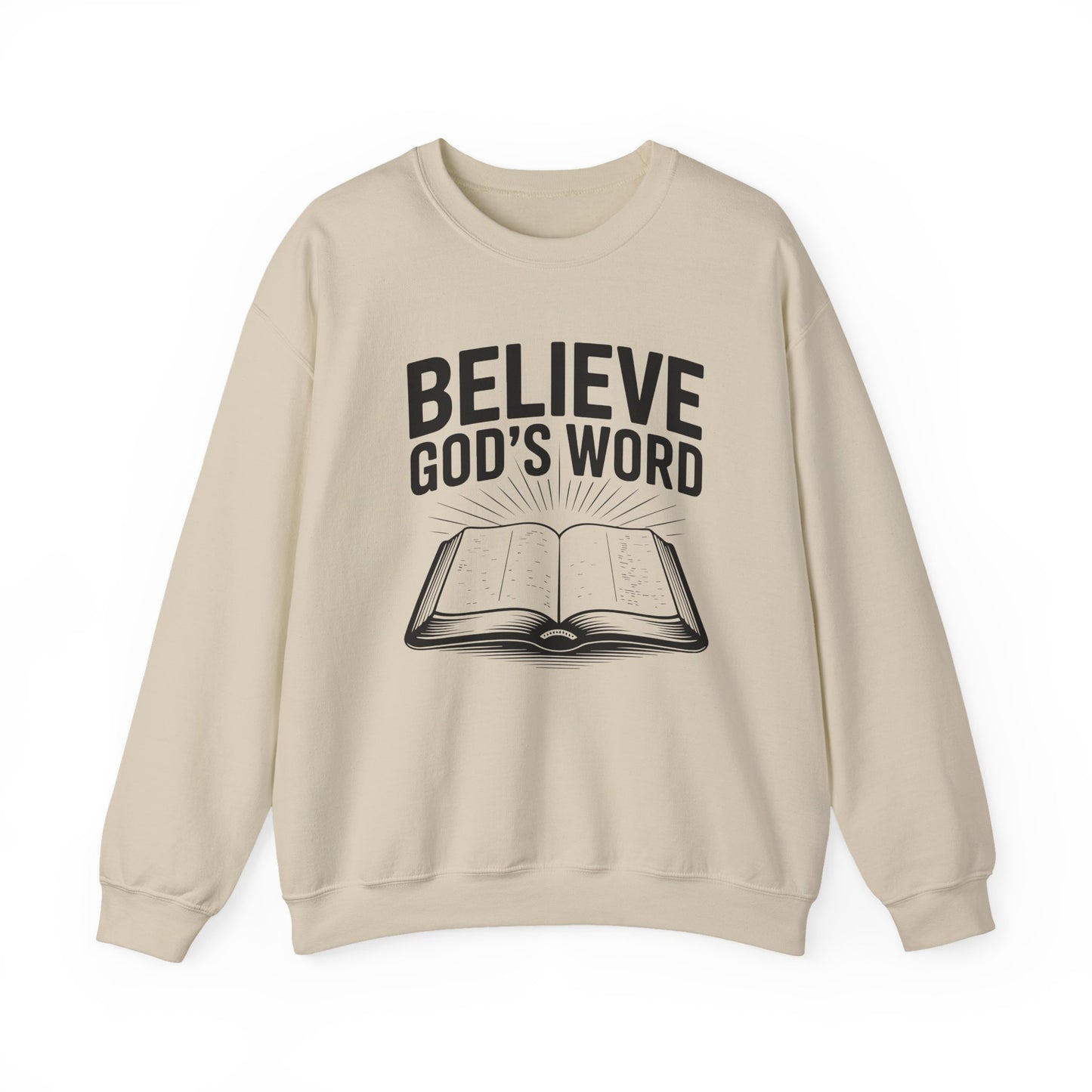 Believe God's Word, Faith-Based, Unisex Heavy Blend Sweatshirt