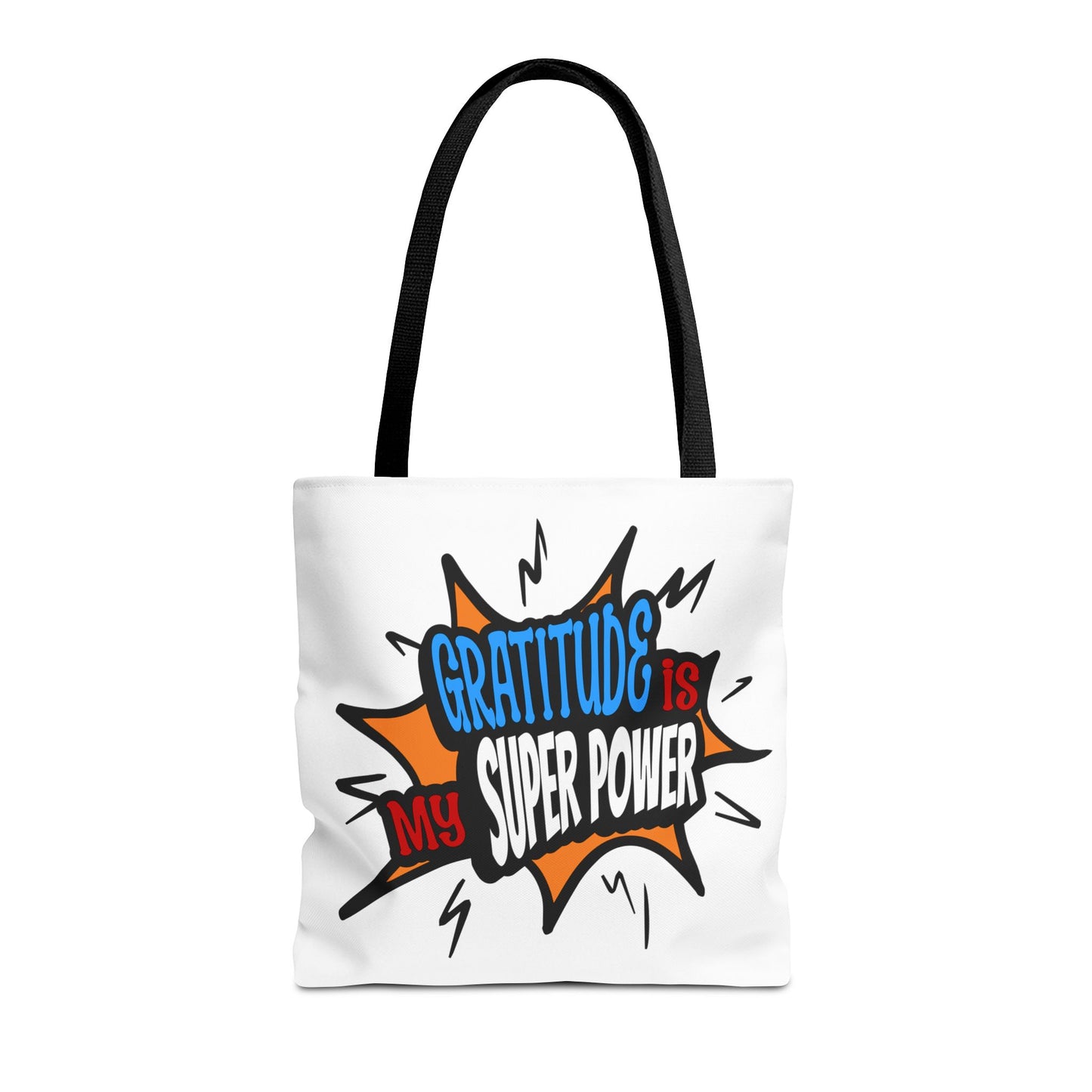 Gratitude is My Super-Power, Christian Tote Bag, Inspirational, Bible Faith