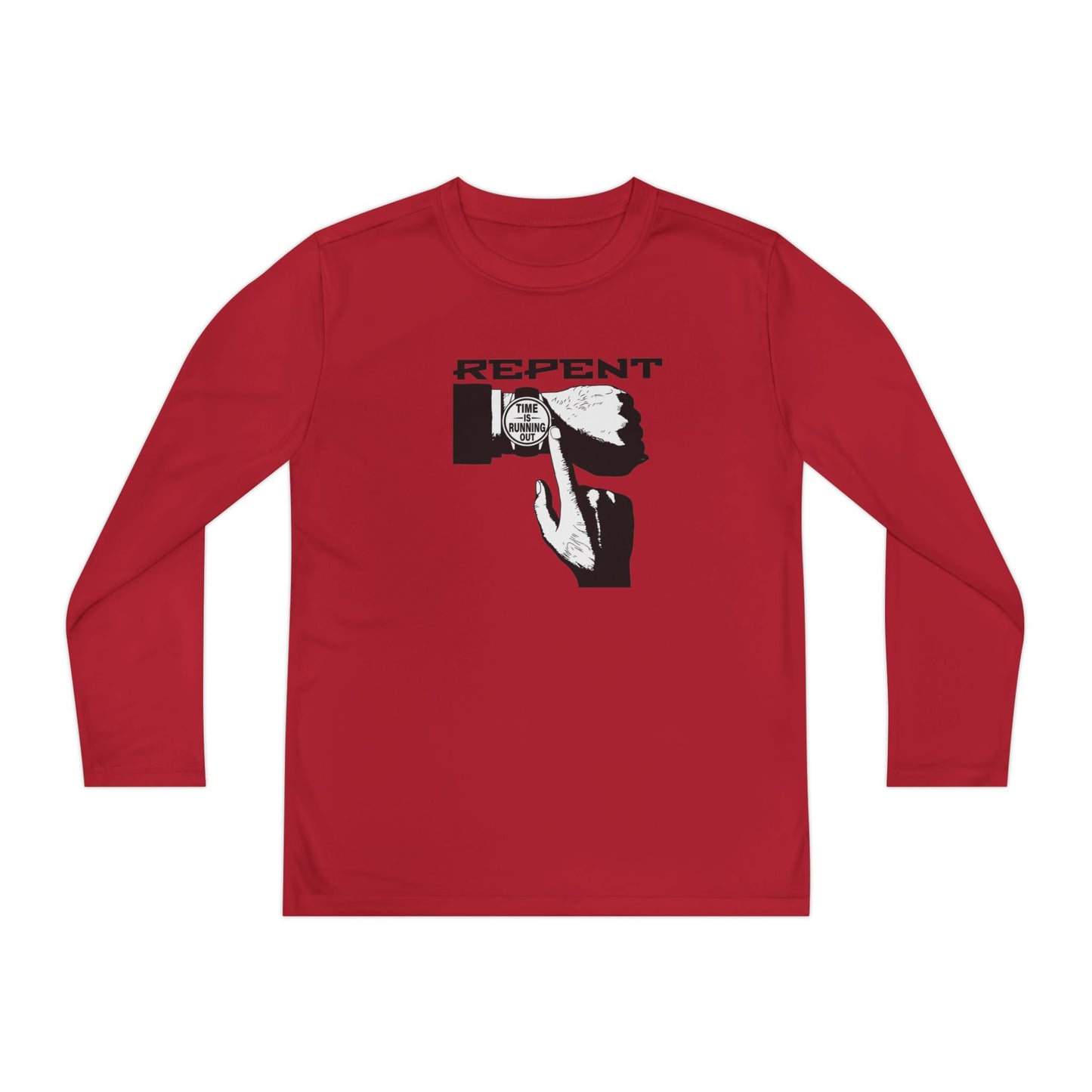 Time is Running Out, Youth Long Sleeve Tee — Christian, Faith-Based