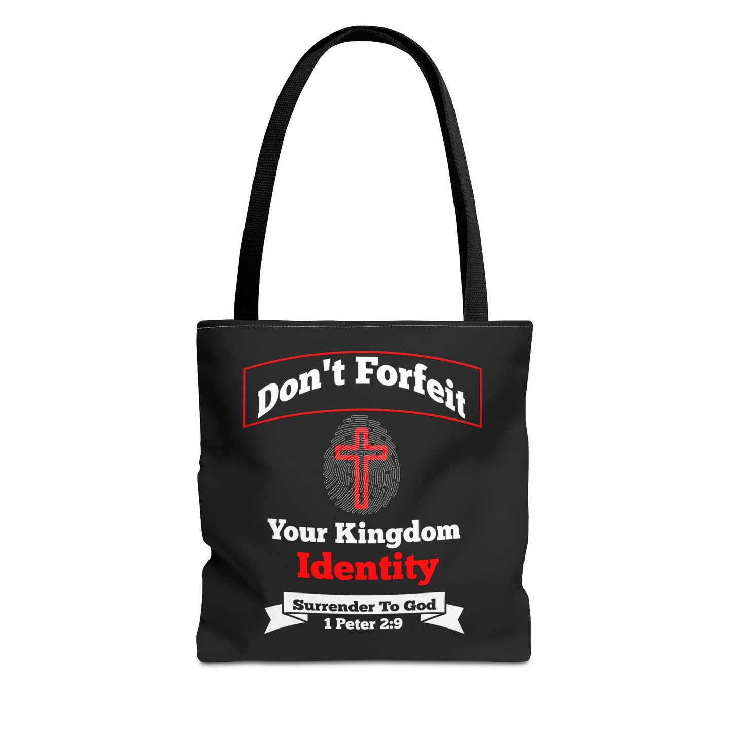 Don't Forfeit Your Kingdom Identity, Christian Tote Bag, Inspirational, Bible Faith