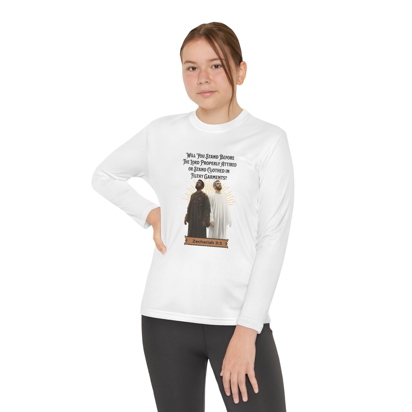 Stand Before the Lord Properly Attired, Youth Long Sleeve Tee — God Created Diversity, Christian, Faith-Based