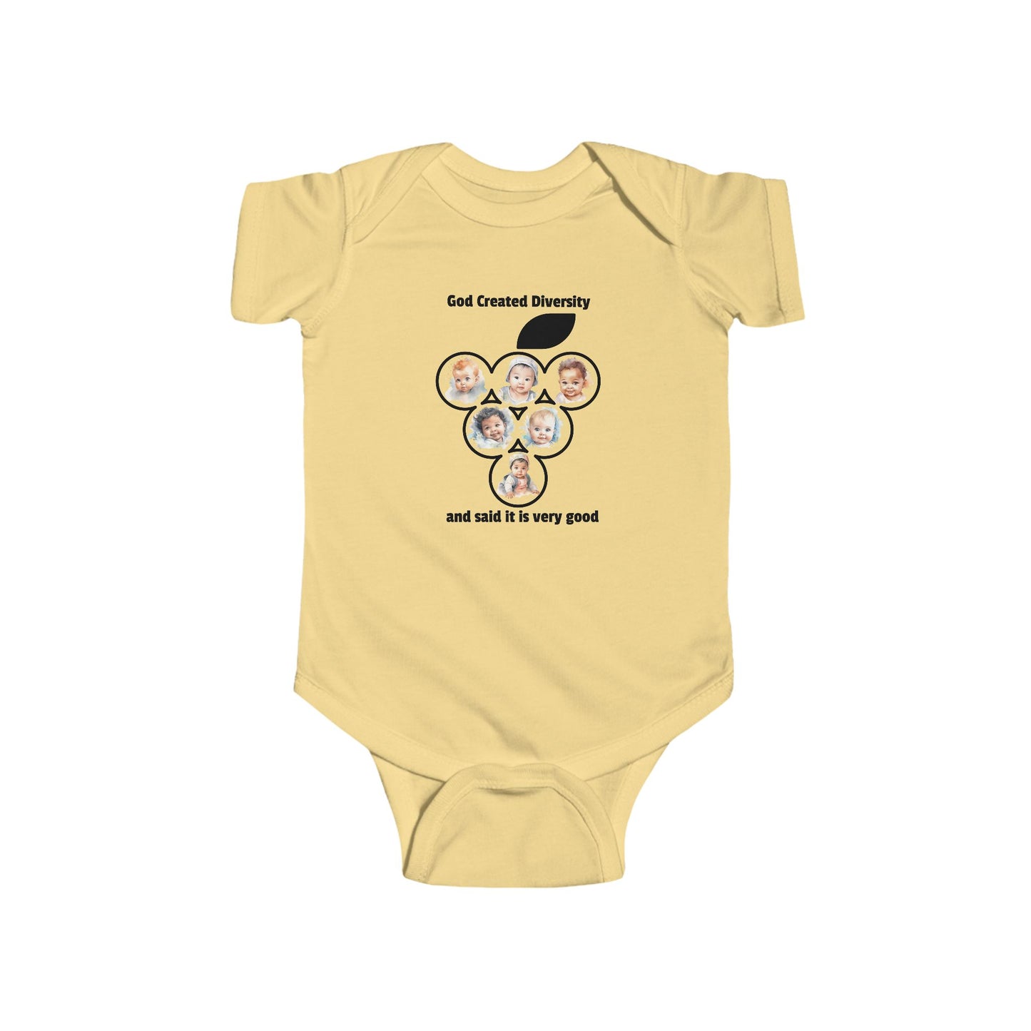 God Created Diversity Infant Bodysuit — "and said It Is very good" Baby Onesie