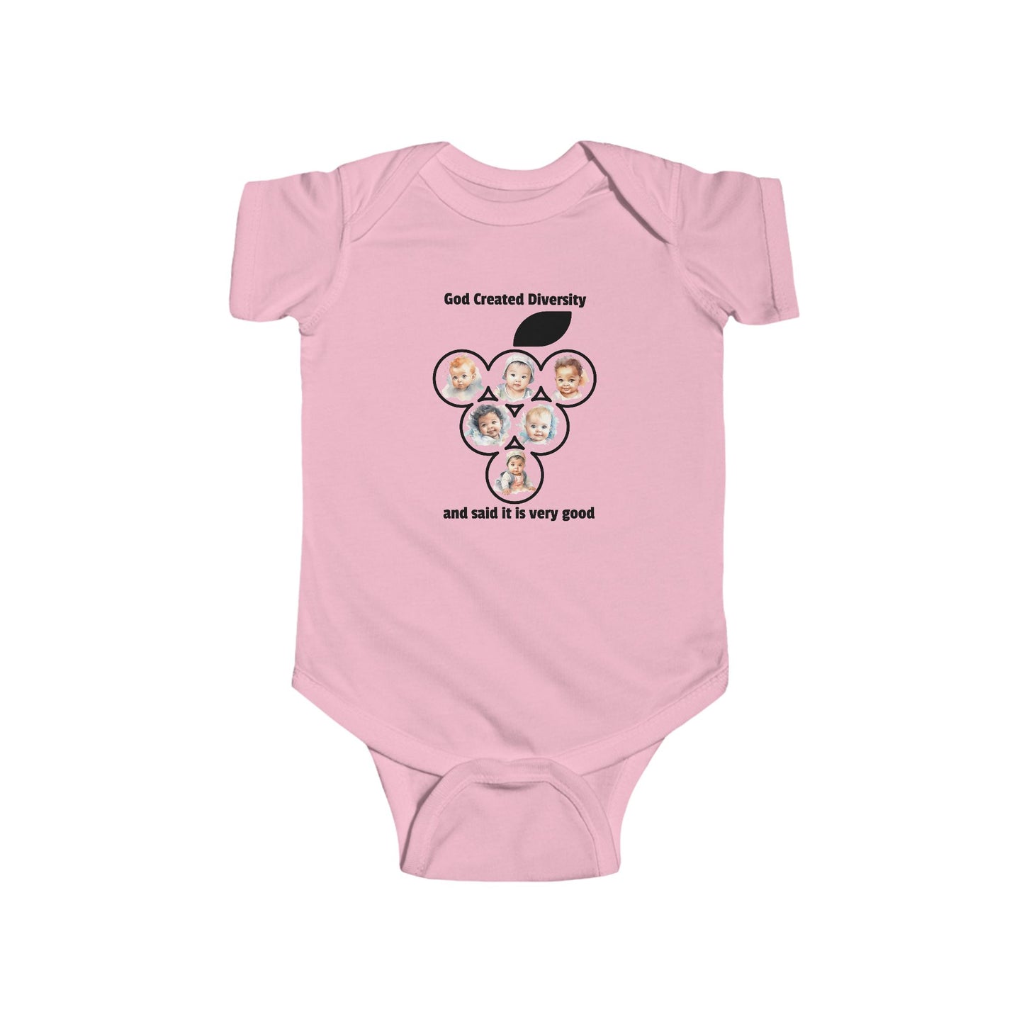 God Created Diversity Infant Bodysuit — "and said It Is very good" Baby Onesie