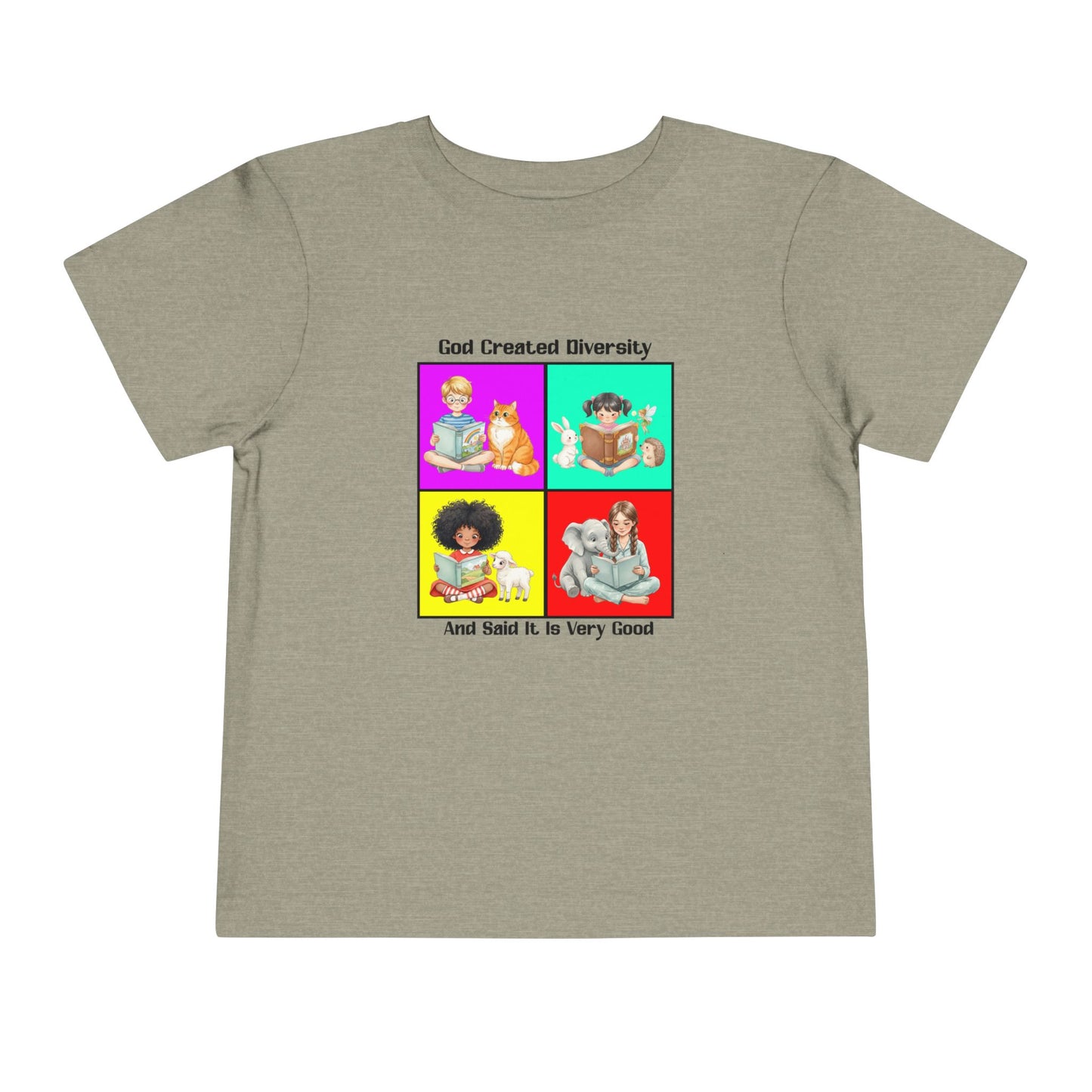 Toddler Short Sleeve Tee, Christian, Faith-Based, Diversity Design