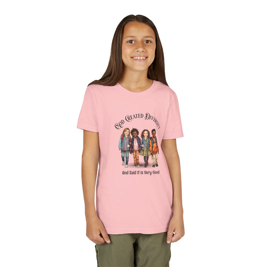 Youth Tee — "God Created Diversity and Said It Is Very Good" Kids Graphic Shirt, Faith-Based