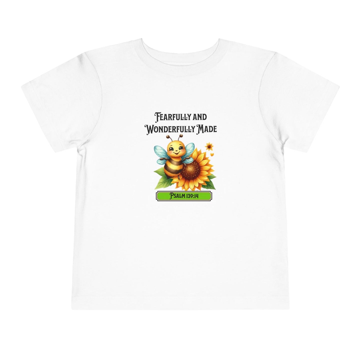 Toddler Short Sleeve Tee, Christian, Faith-Based, Fearfully and Wonderfully Made