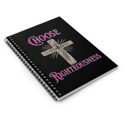 Choose Righteousness, Spiral Ruled Journal for Positivity, Faith-Based