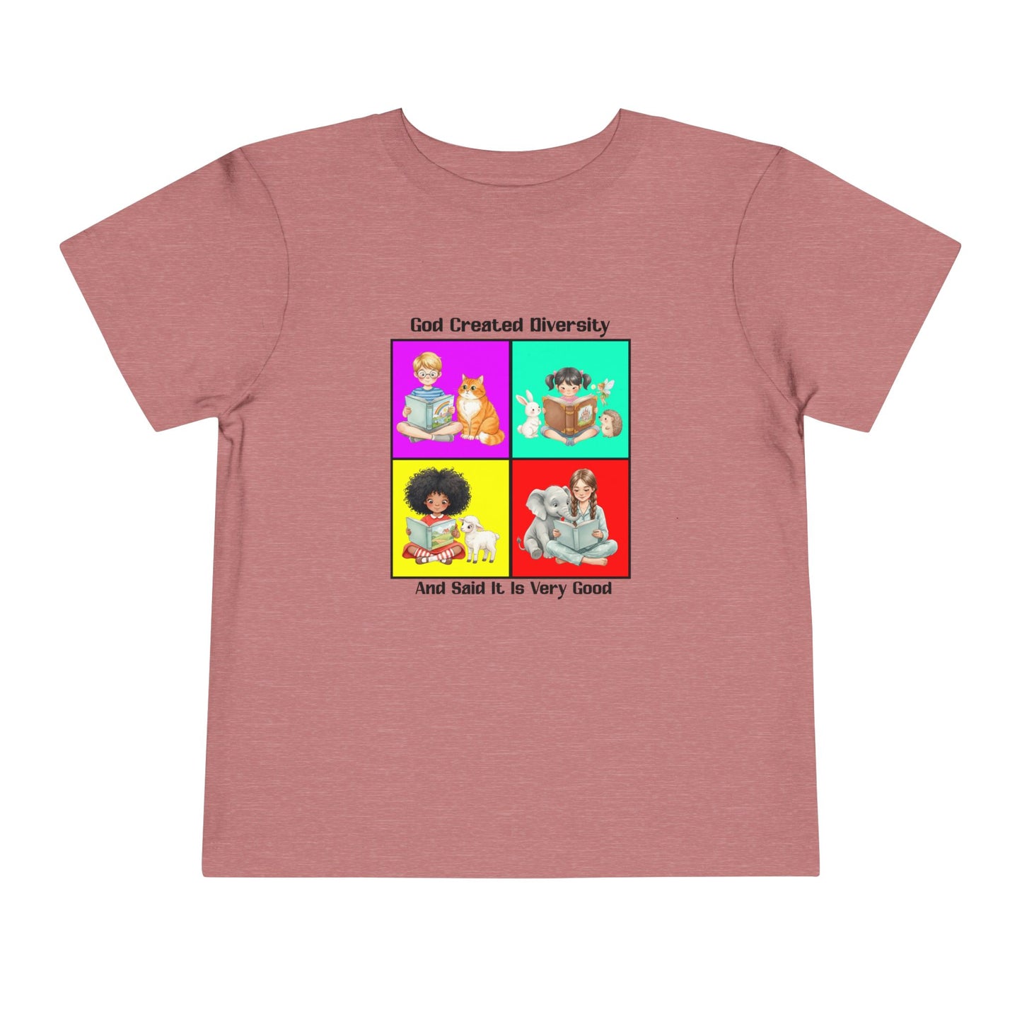 Toddler Short Sleeve Tee, Christian, Faith-Based, Diversity Design
