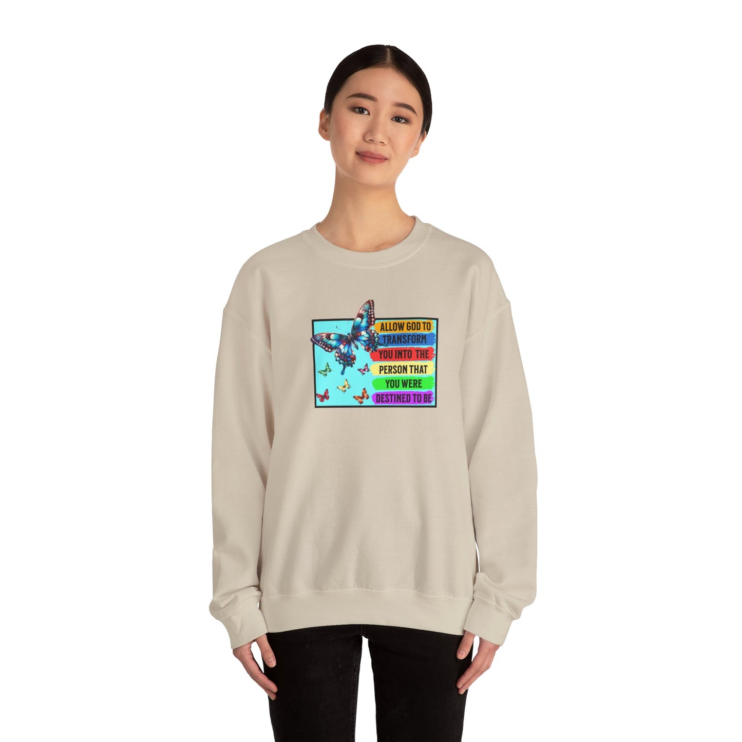 Allow God To Transform You, Faith-Based, Repentance, Unisex Heavy Blend Sweatshirt