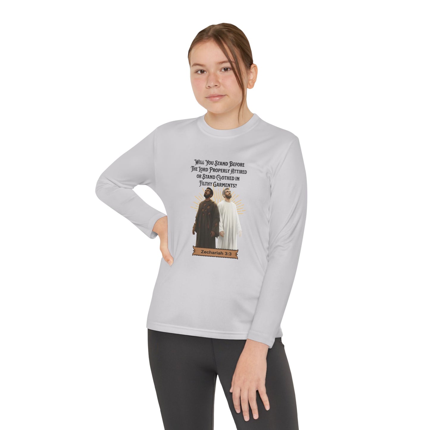 Stand Before the Lord Properly Attired, Youth Long Sleeve Tee — God Created Diversity, Christian, Faith-Based