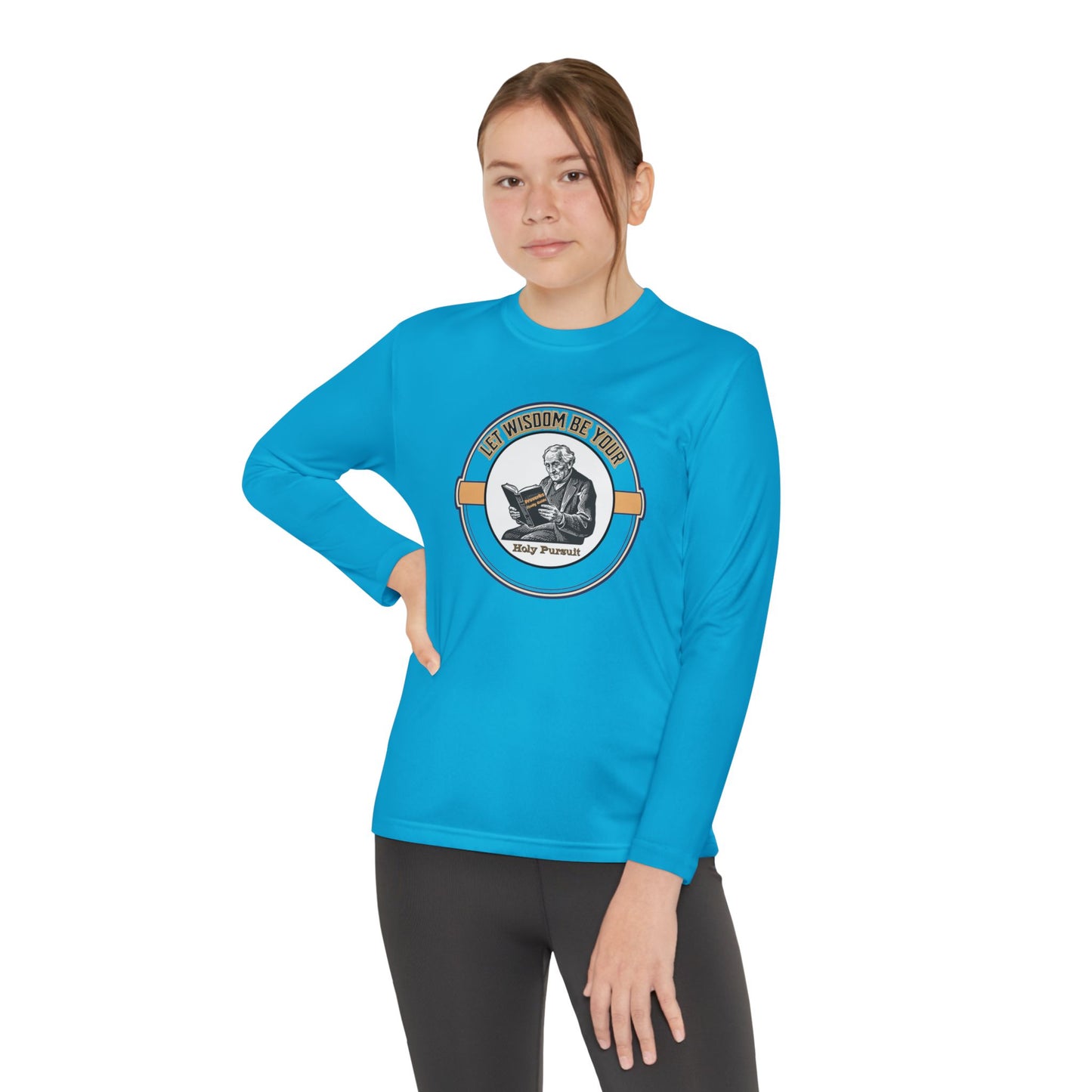 Let Wisdom Be Your Holy Pursuit, Youth Long Sleeve Tee — Christian, Faith-Based